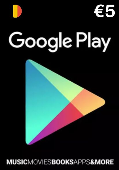 Belgija Google Play 5 Euro Dovanų Kortelė cover image