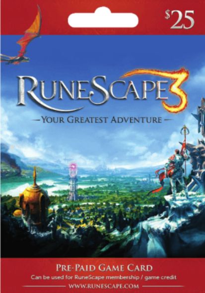USA Runescape 25 USD Geschenkkarte cover image