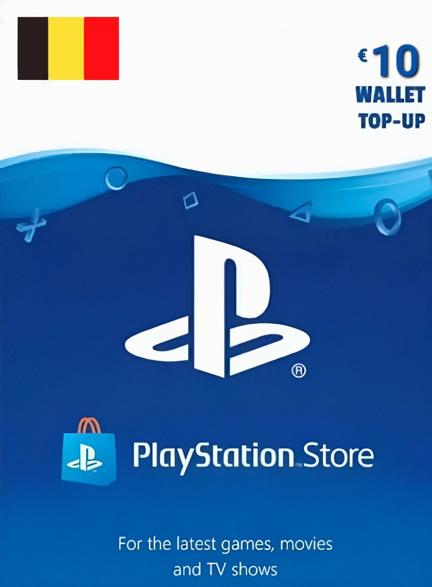 Belgium PSN 10 EUR Gift Card cover image