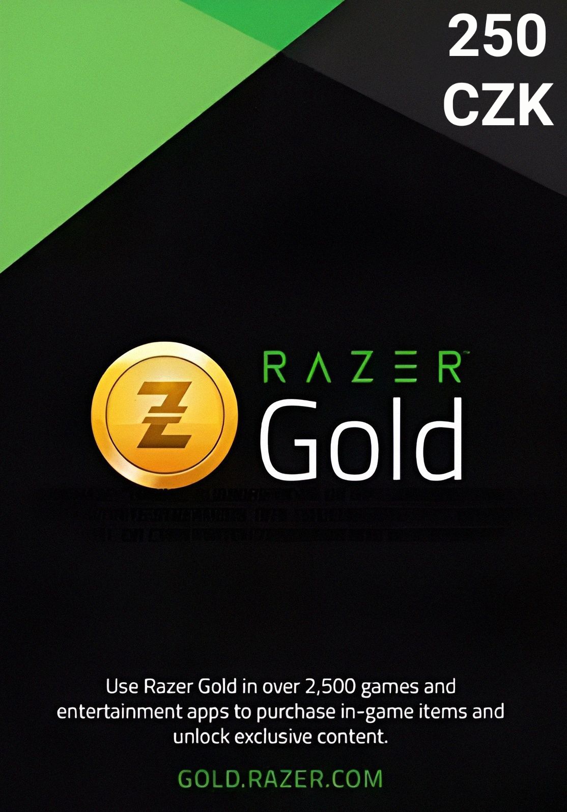 Razer Gold Tschechische Republik 250 CZK Geschenkkarte cover image