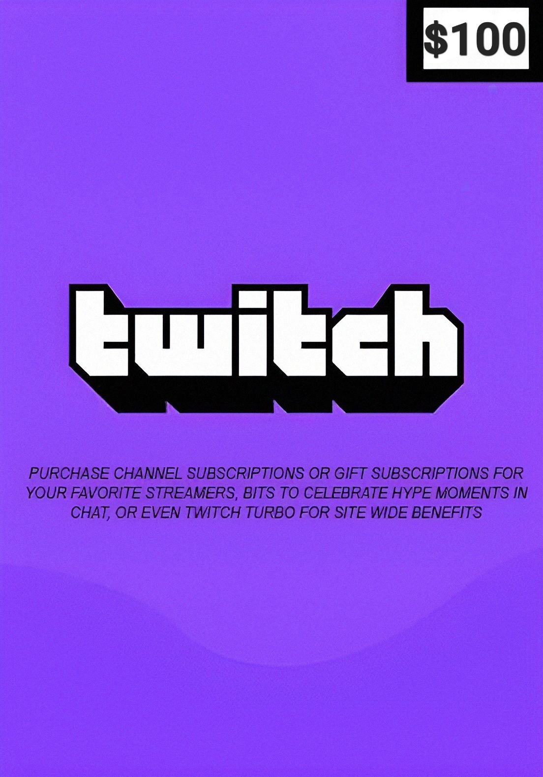 Twitch USA 100 USD Gift Card cover image