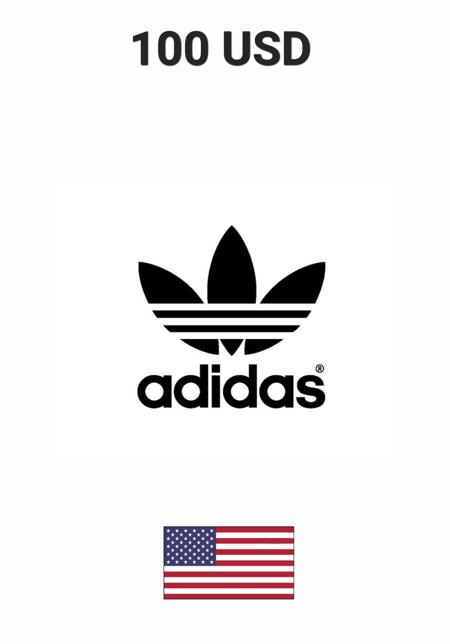 Adidas USA 100 USD Gift Card cover image
