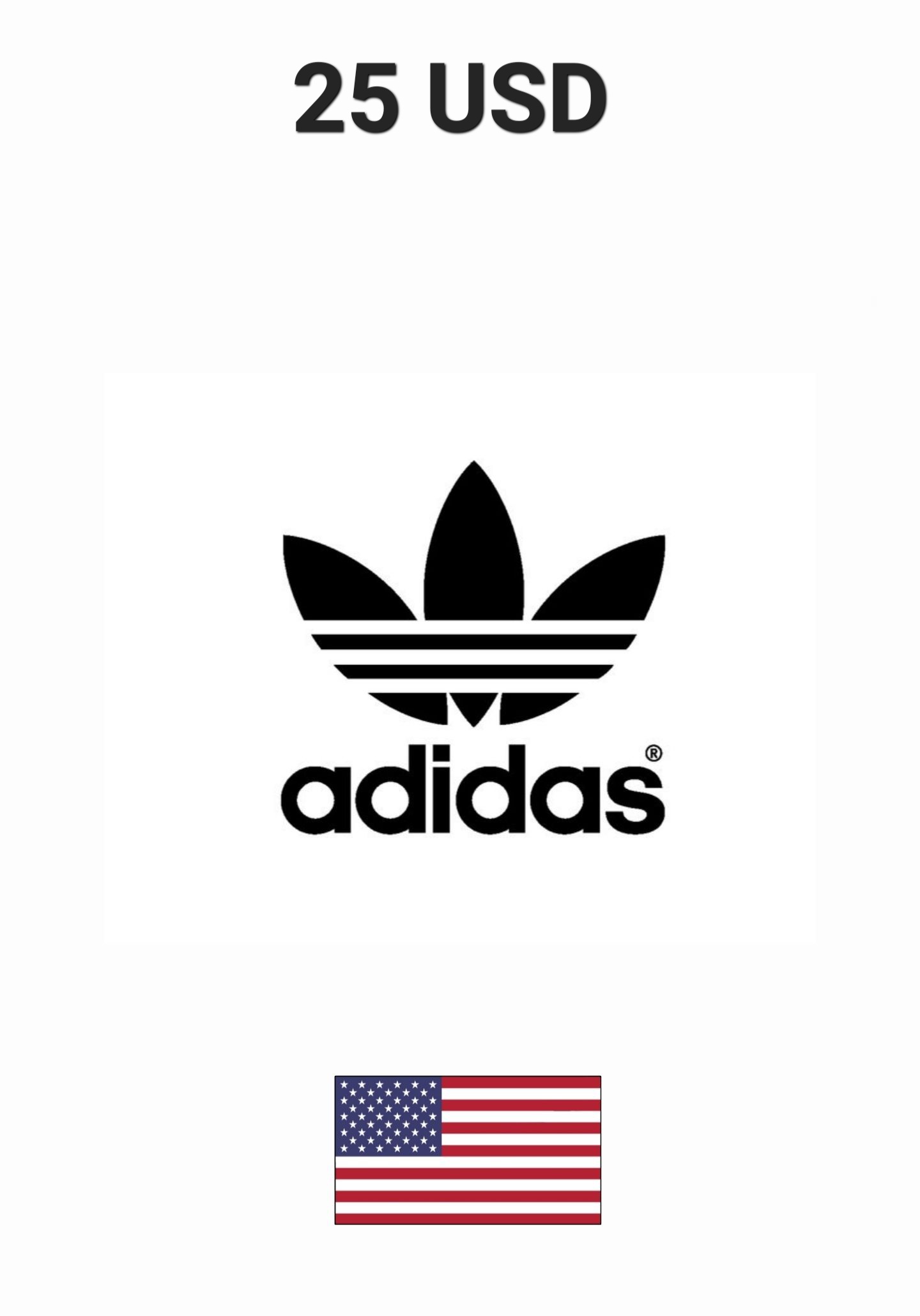 Adidas USA 25 USD Gift Card cover image
