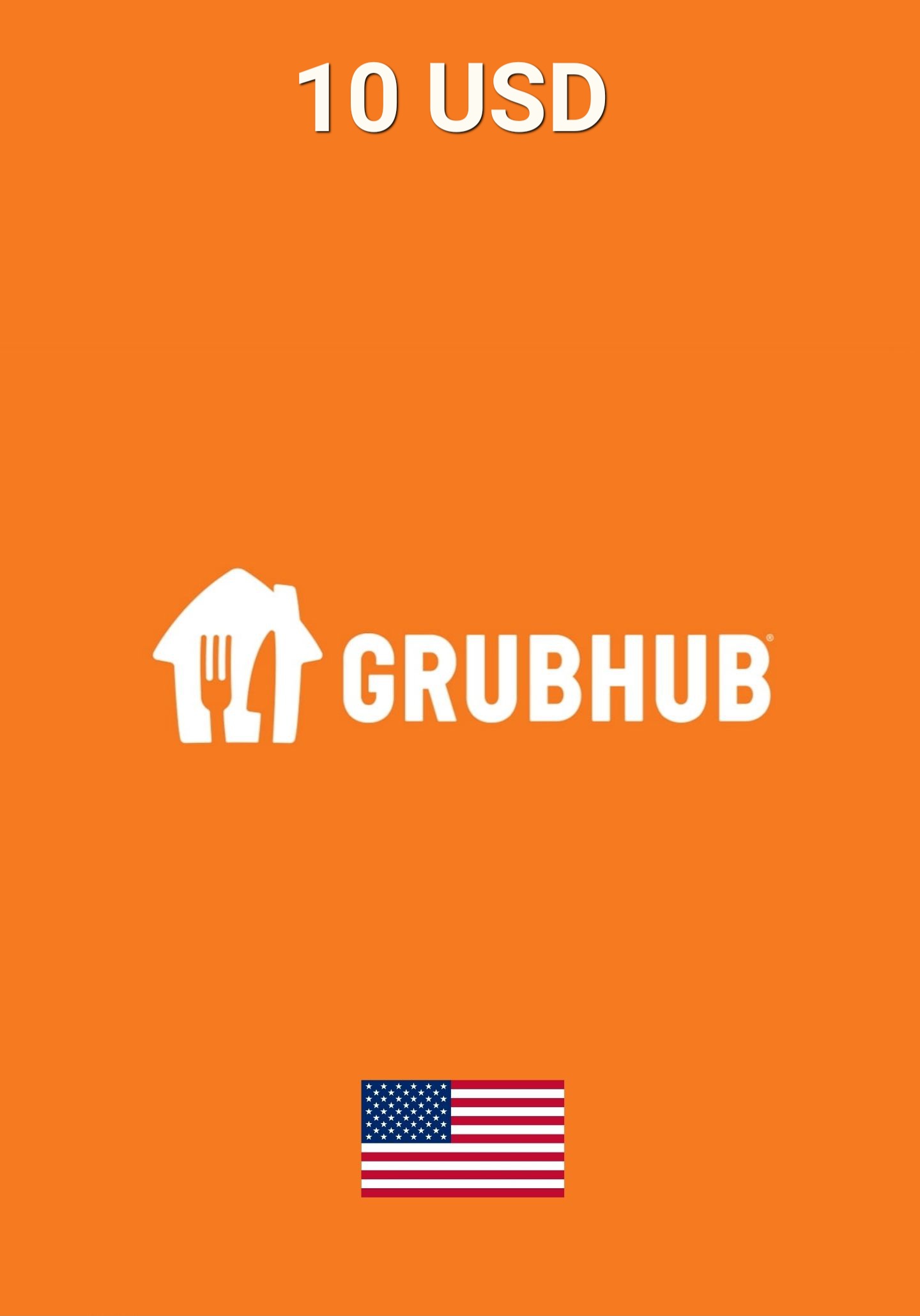 GrubHub USA 10 USD Kinkekaart cover image
