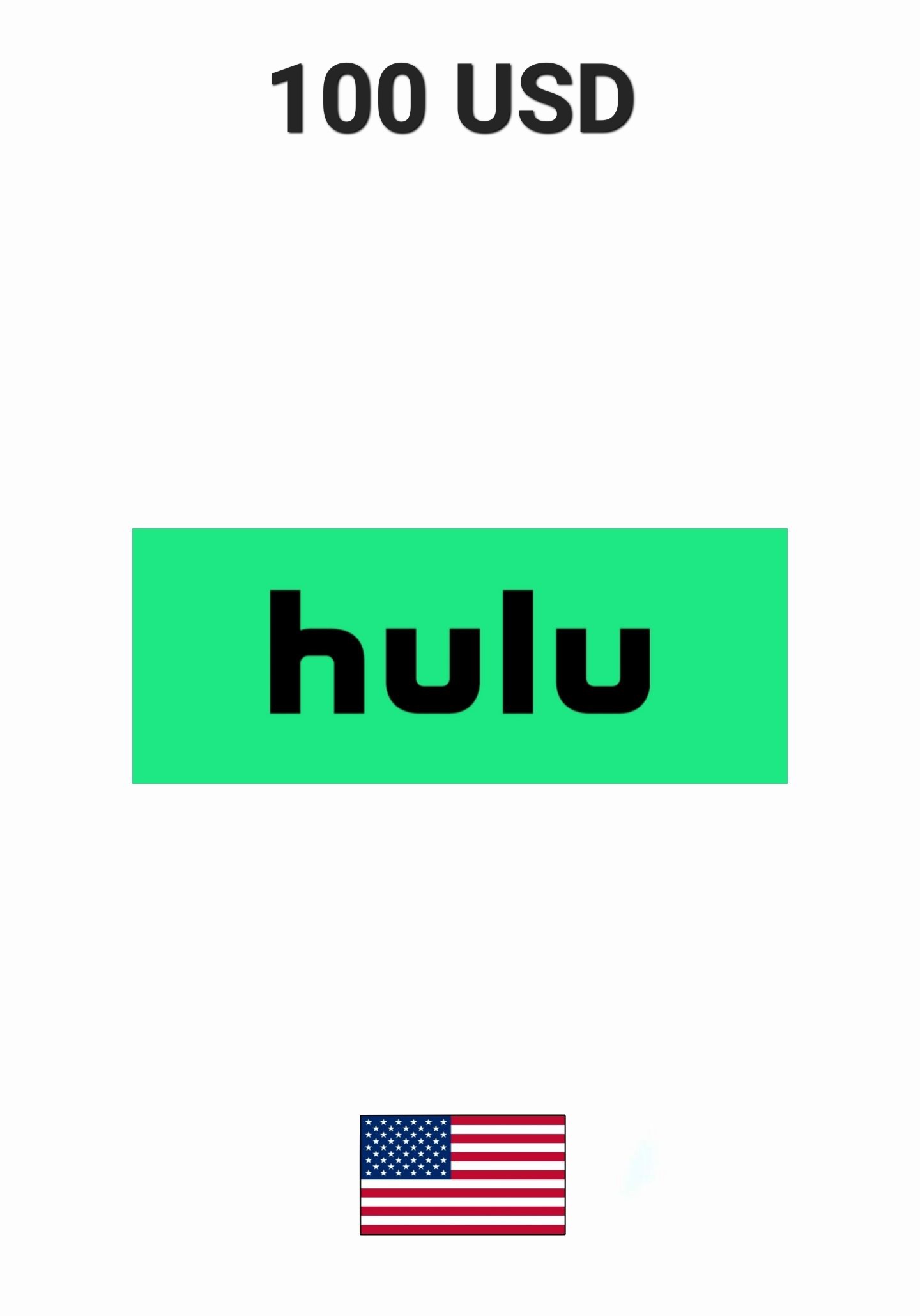Hulu USA 100 USD Kinkekaart cover image