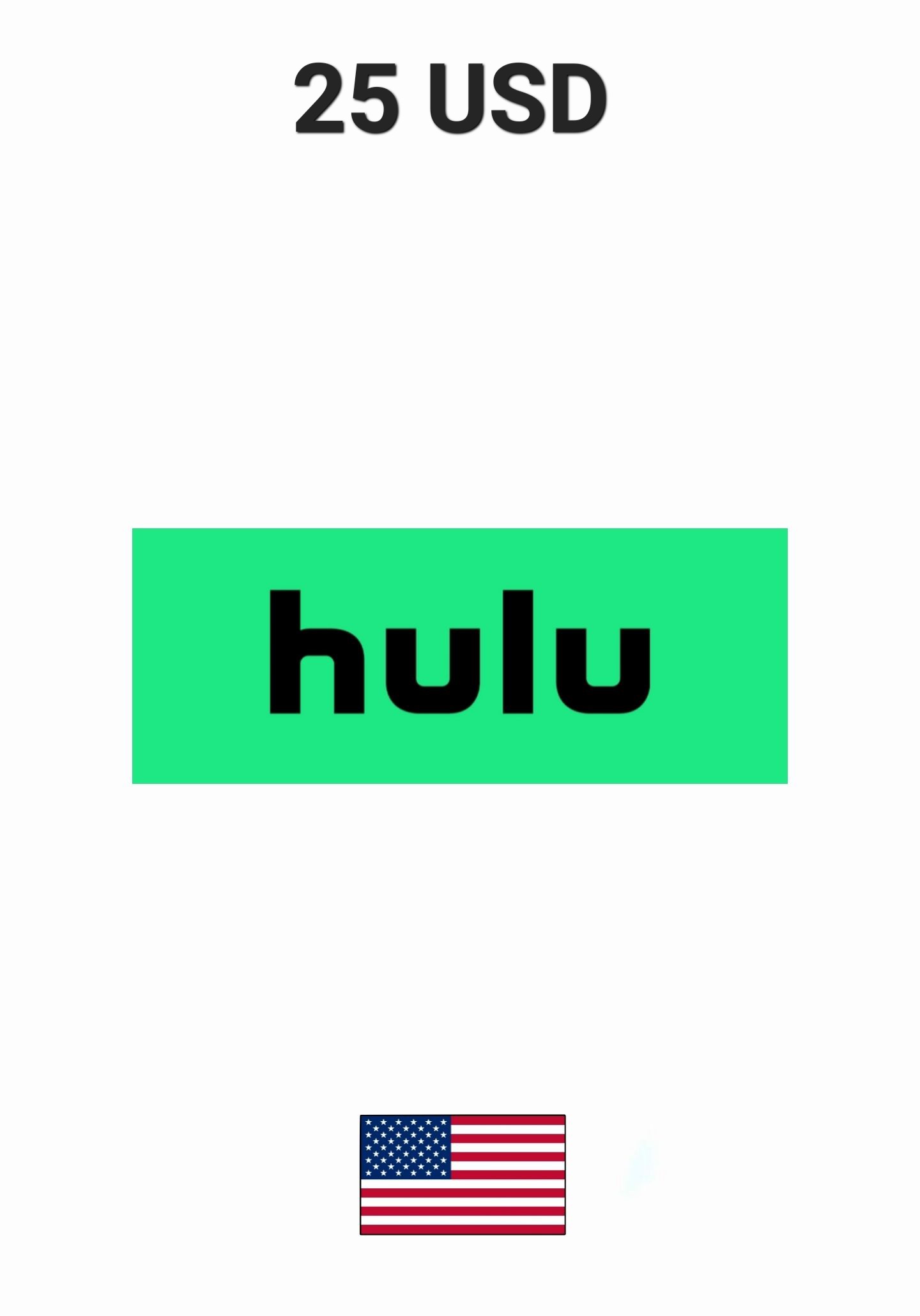Hulu USA 25 USD Kinkekaart cover image