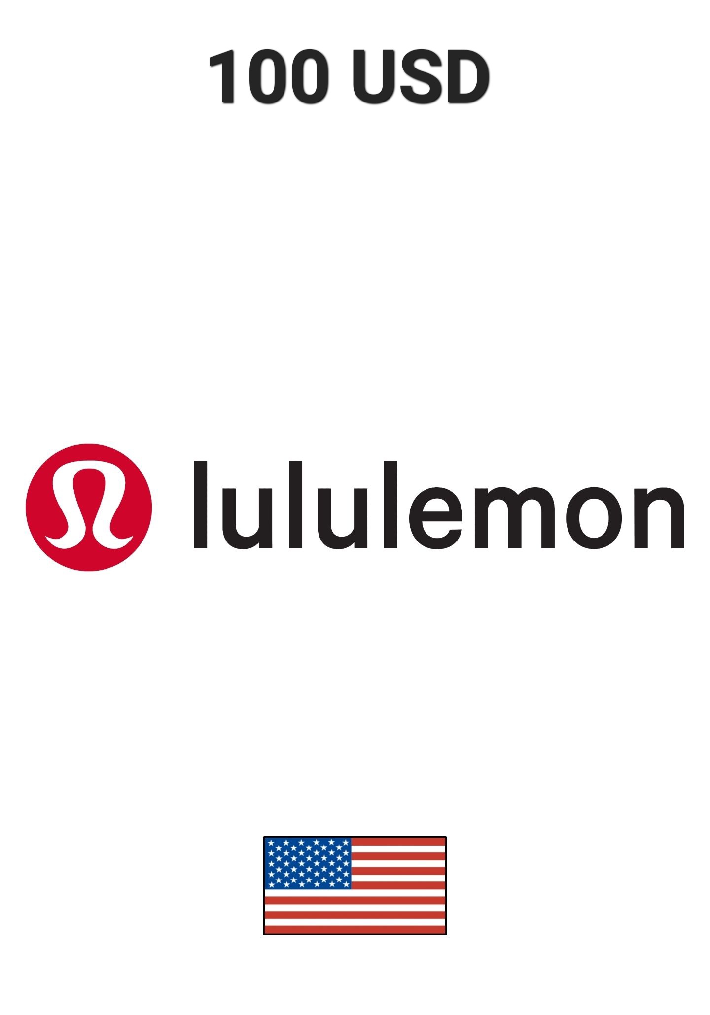 Lululemon USA 100 USD Gift Card cover image