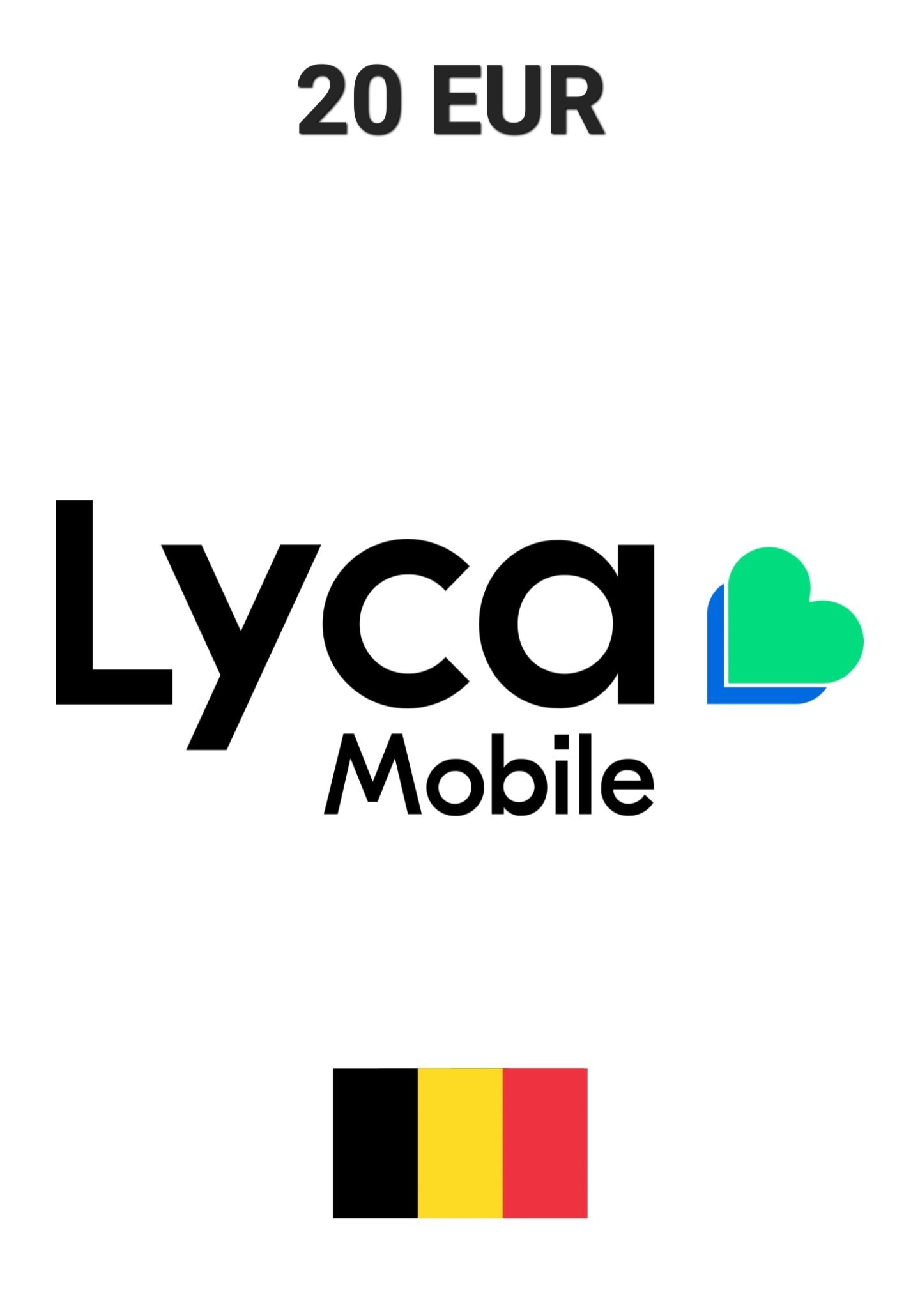 Lyca Mobile Belgium 20 EUR Gift Card cover image