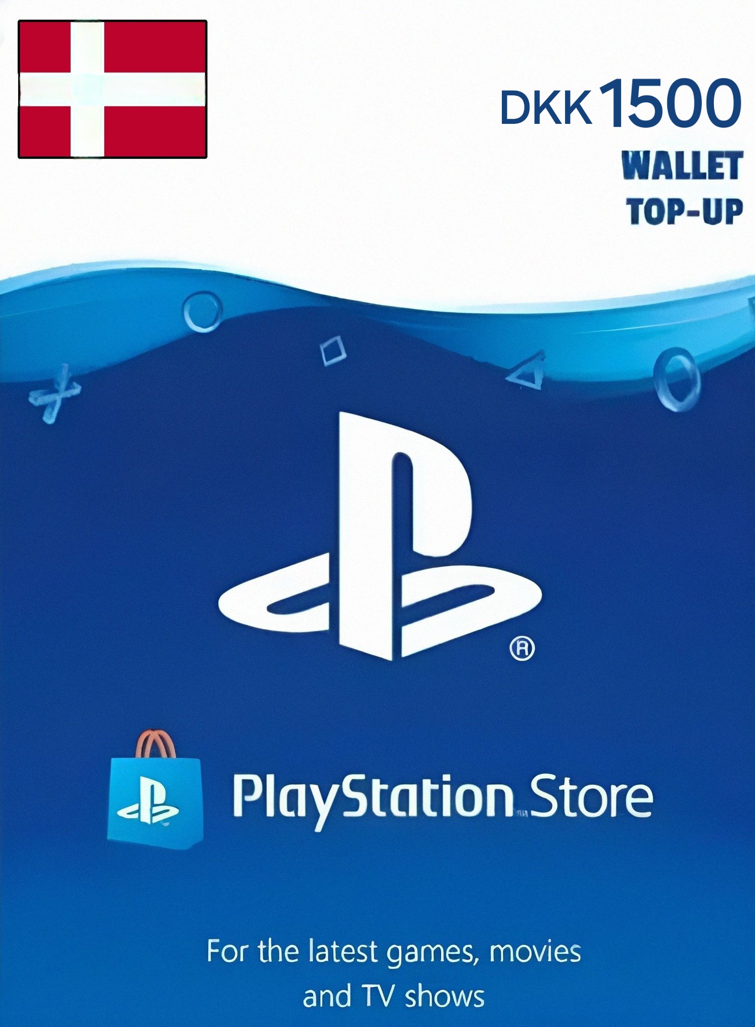 Denmark PSN 1500 DKK Gift Card cover image