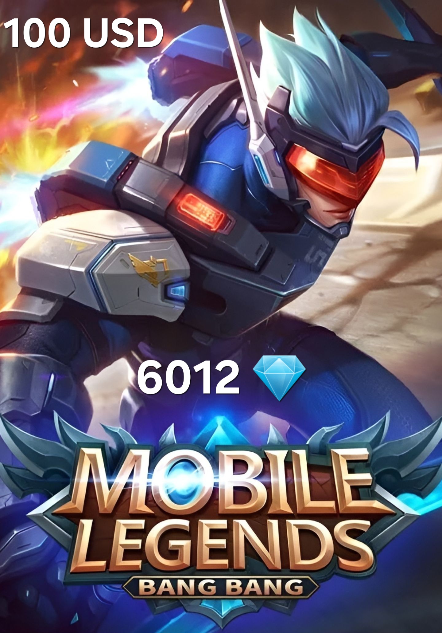 Mobile Legends - 6012 Diamonds - 100 USD Gift Card cover image