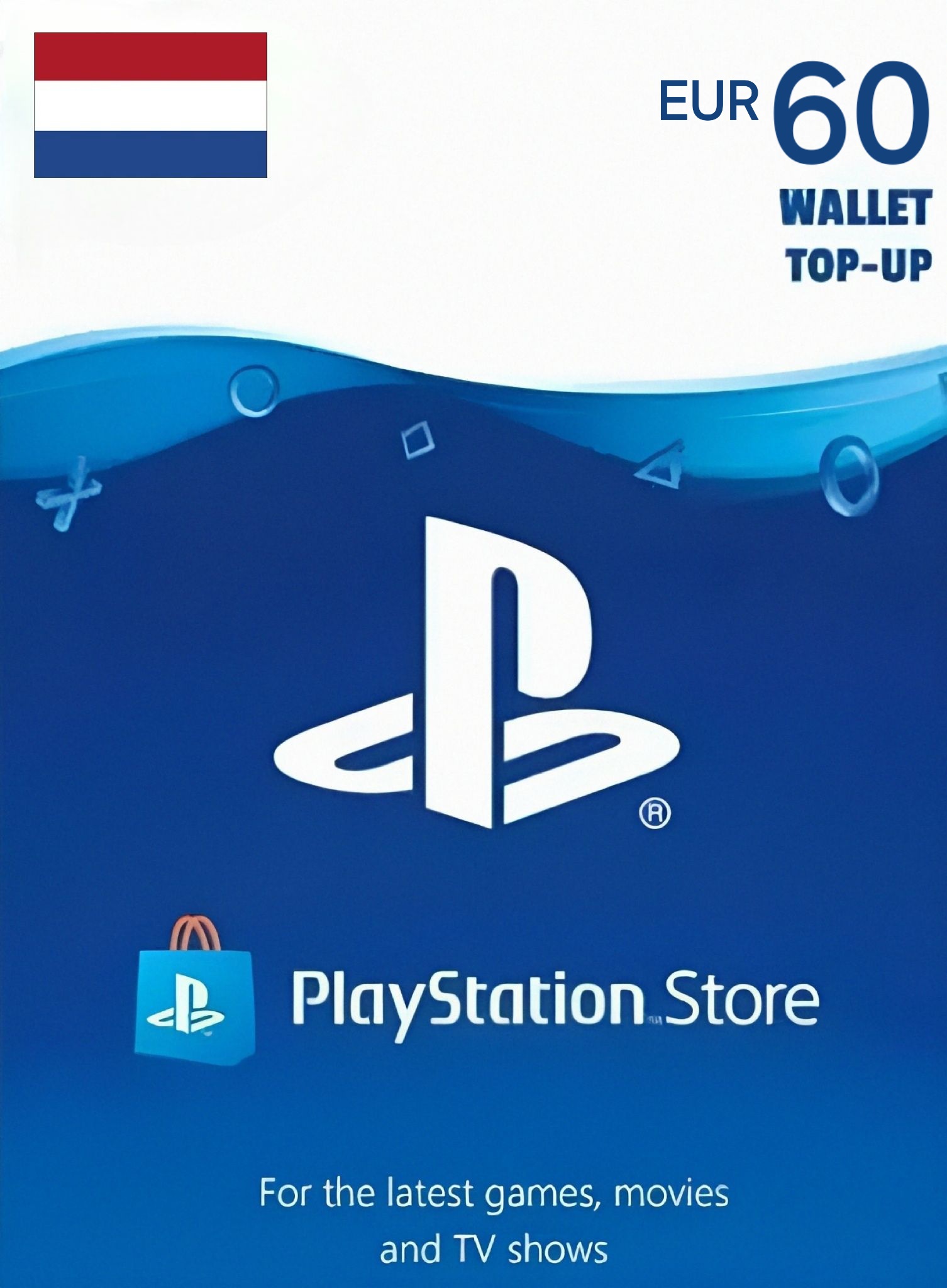 Netherlands PSN 60 EUR Gift Card cover image
