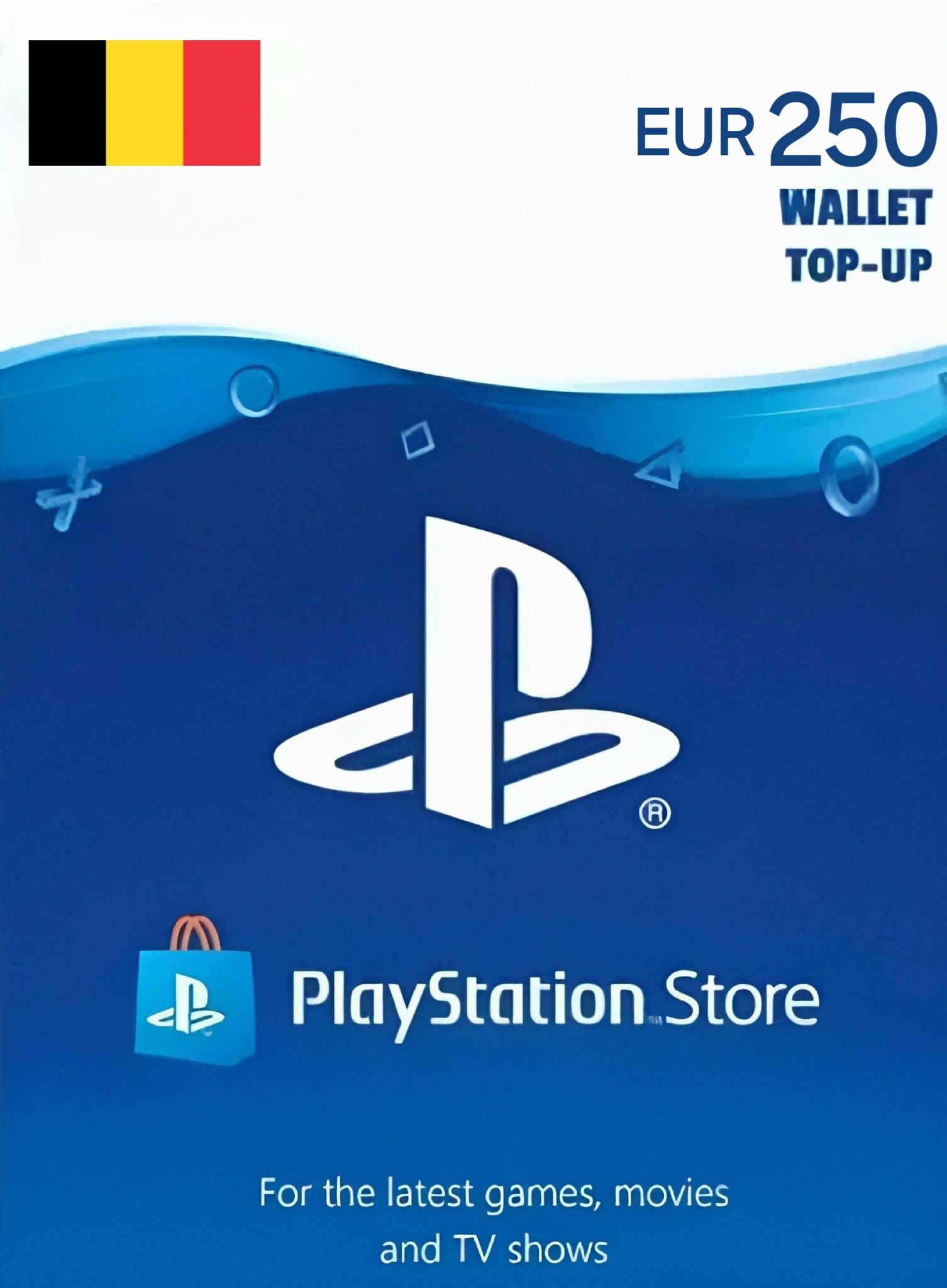 Belgium PSN 250 EUR Gift Card cover image