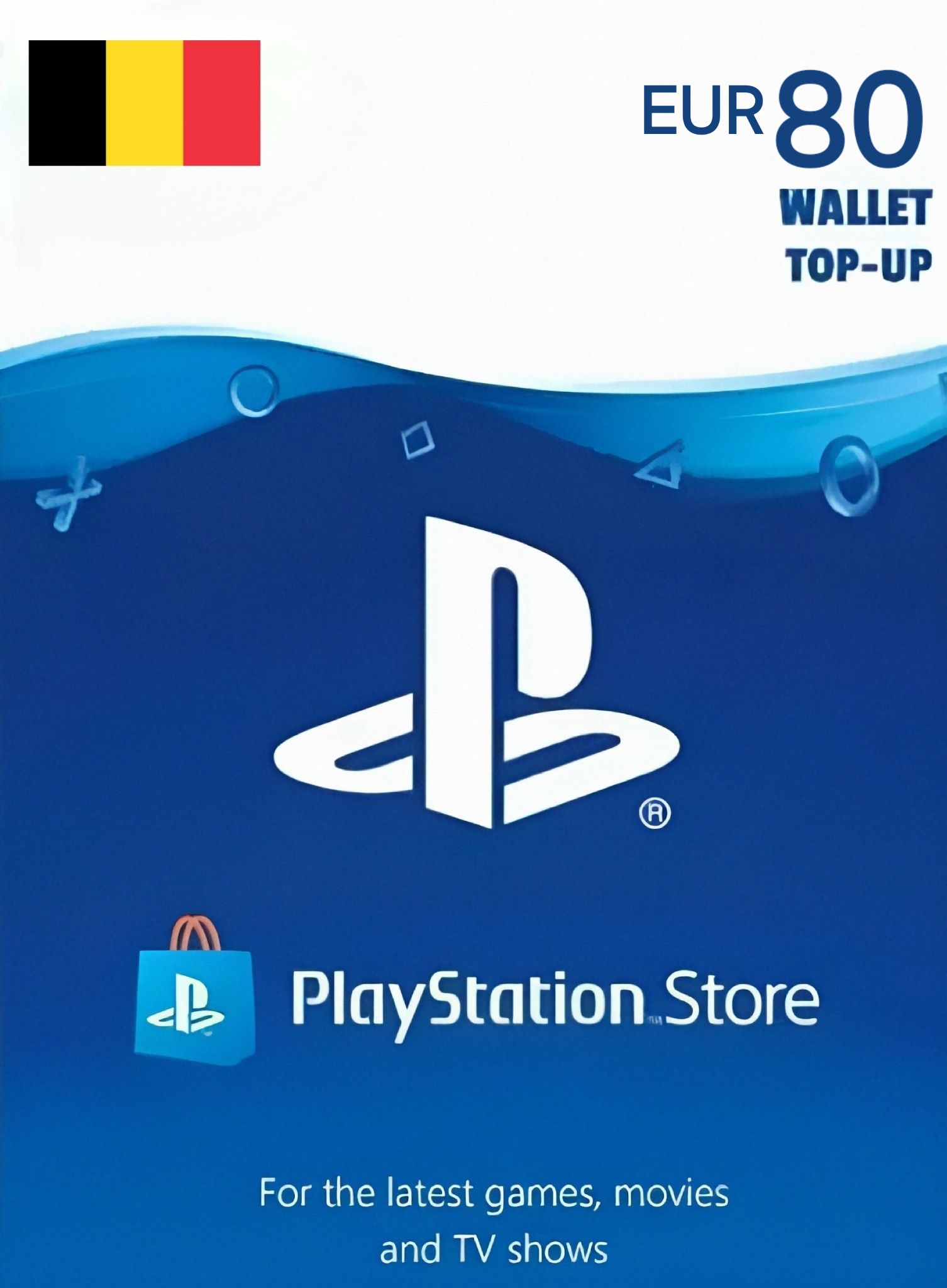 Belgium PSN 80 EUR Gift Card cover image