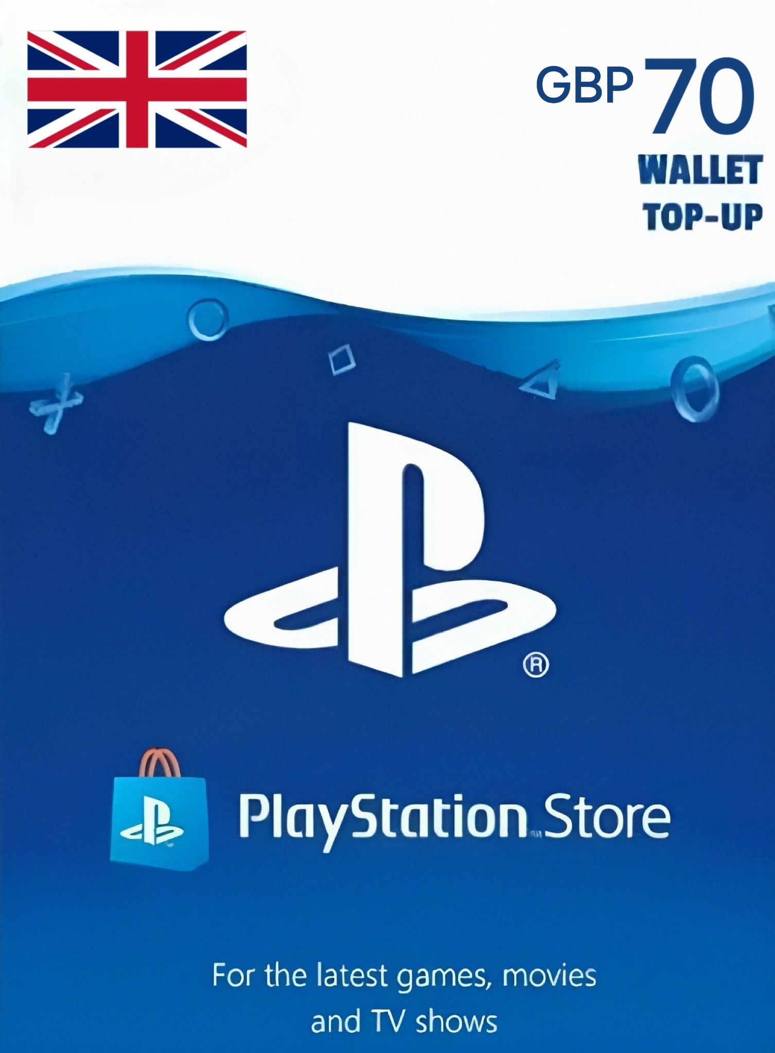 UK PSN 70 GBP Gift Card cover image