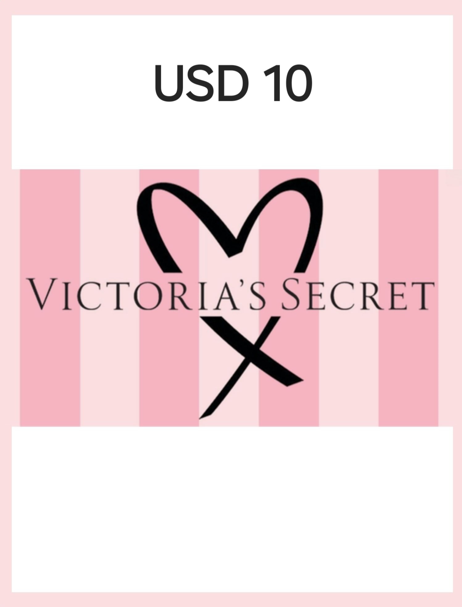 Victoria's Secret USA 10 USD Gift Card cover image
