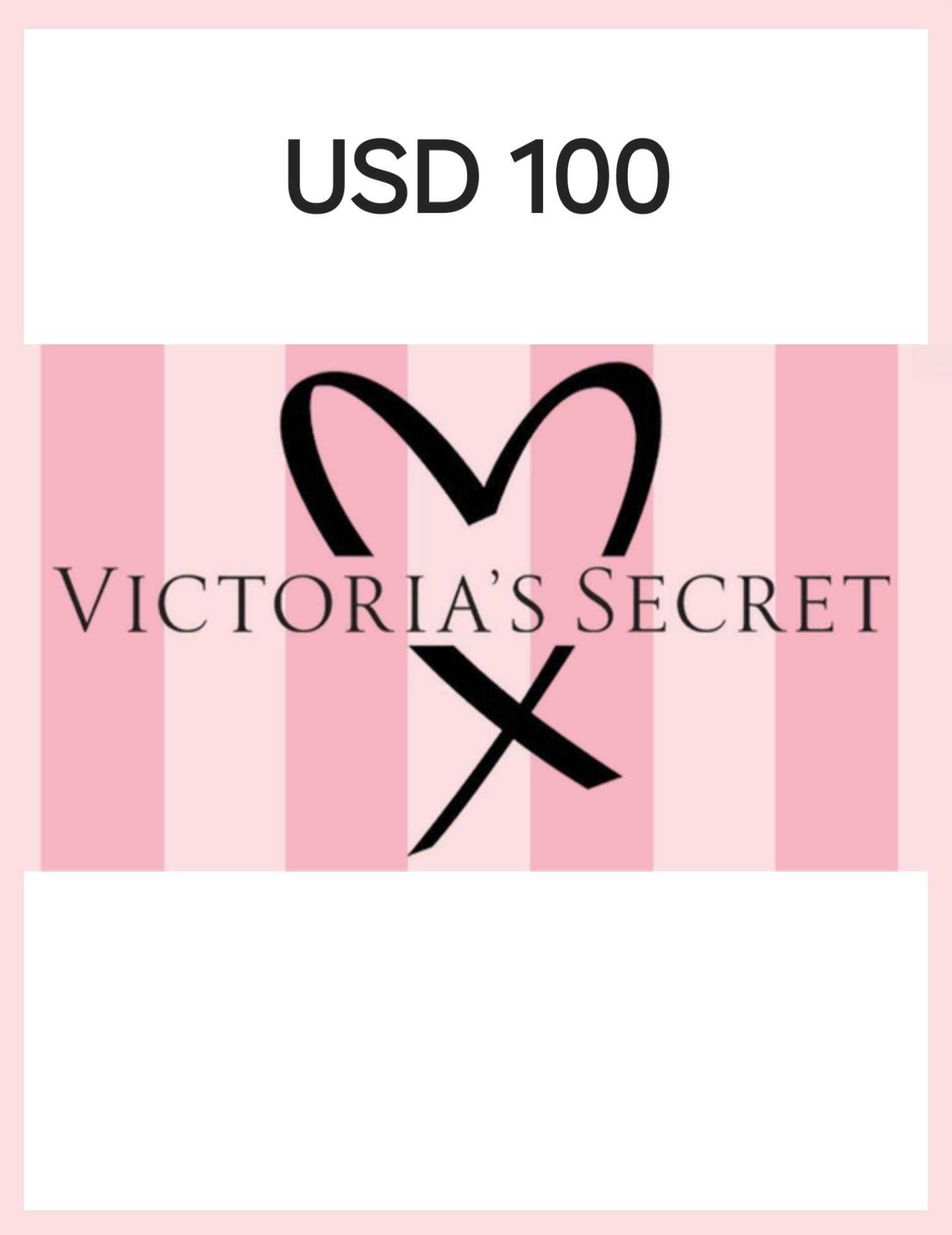 Victoria's Secret USA 100 USD Gift Card cover image