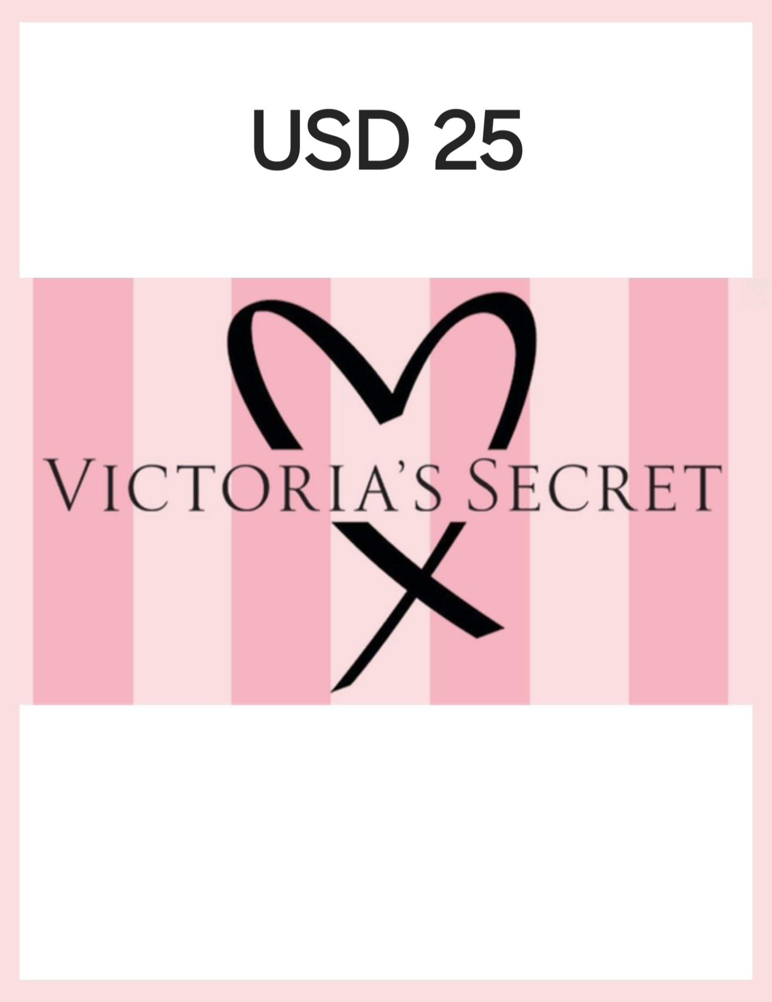Victoria's Secret USA 25 USD Gift Card cover image