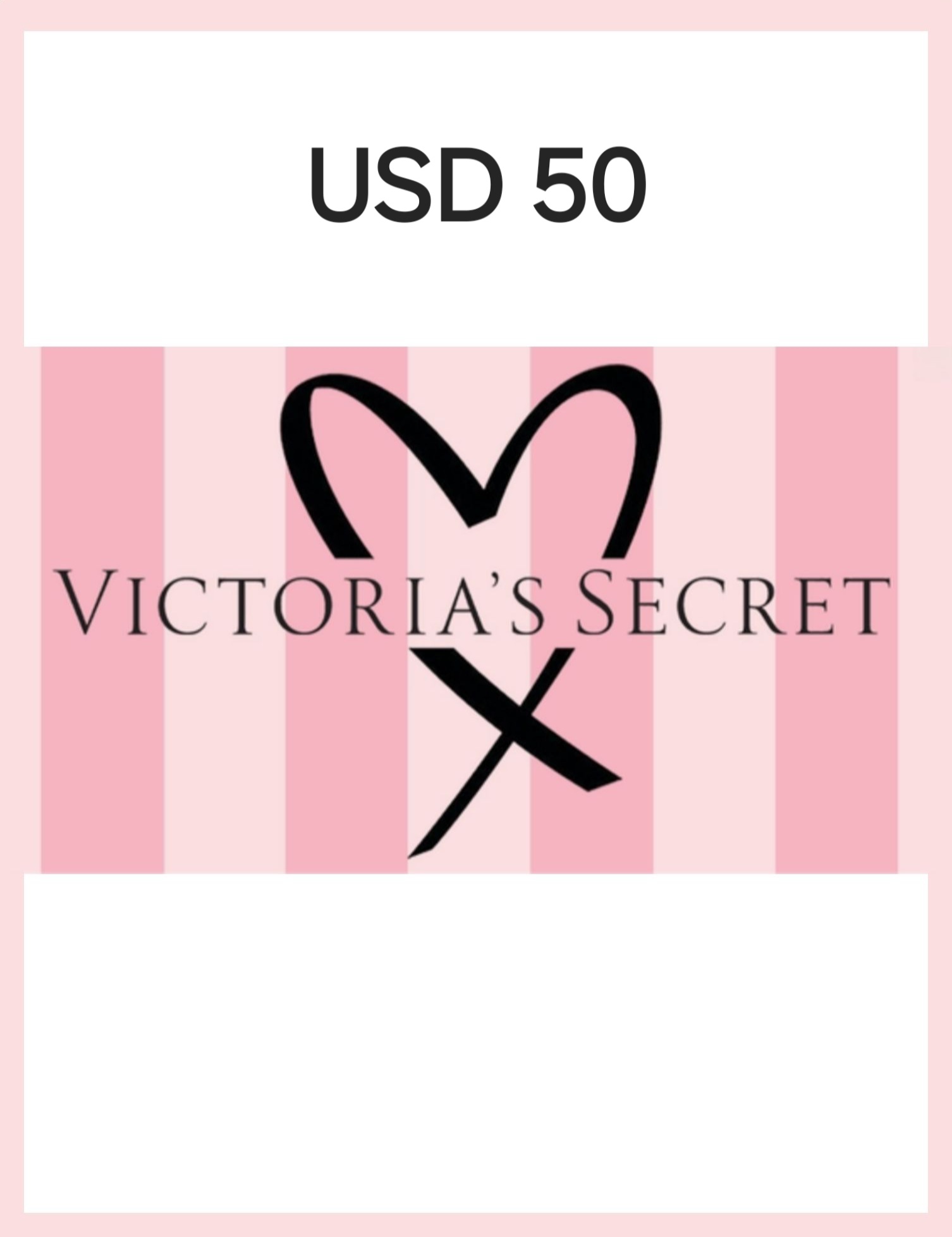 Victoria's Secret USA 50 USD Gift Card cover image