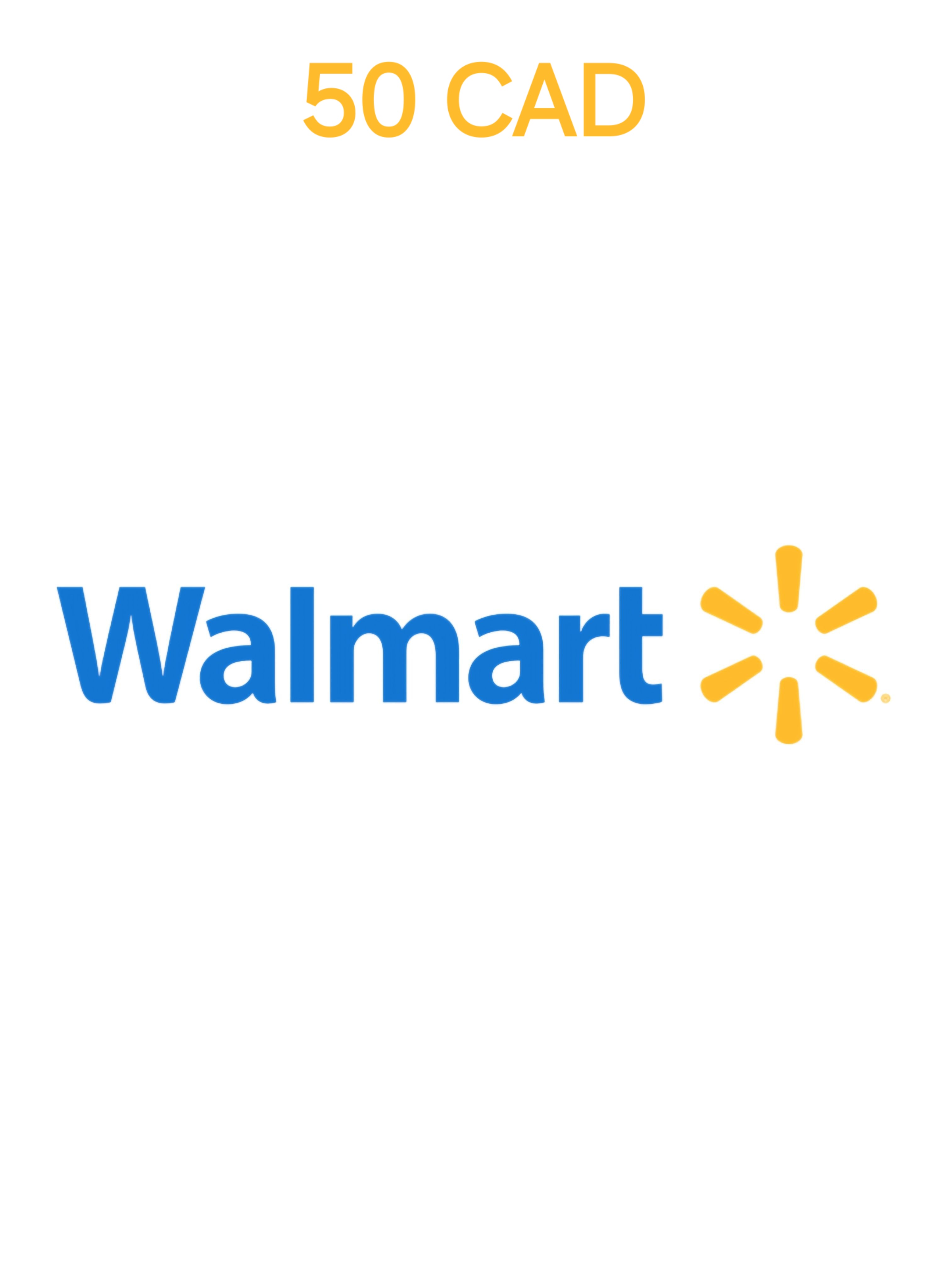 Walmart Canada 50 CAD Gift Card cover image