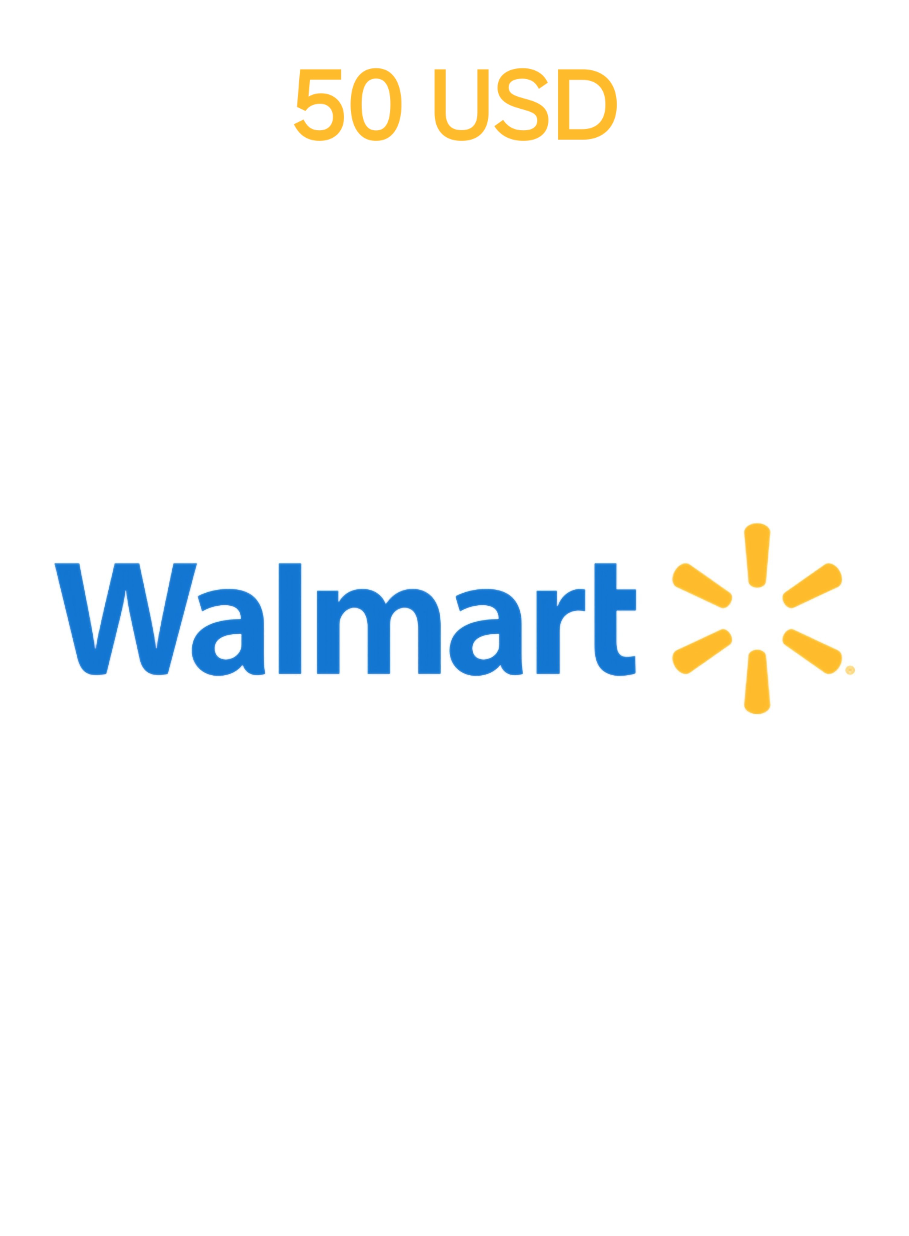 Walmart USA 50 USD Gift Card cover image