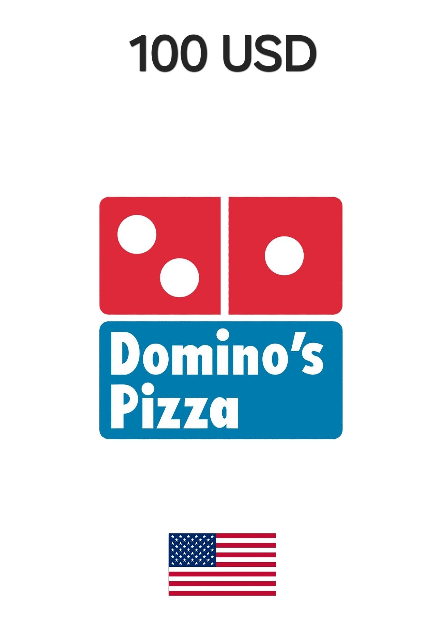Dominos USA 100 USD Gift Card cover image