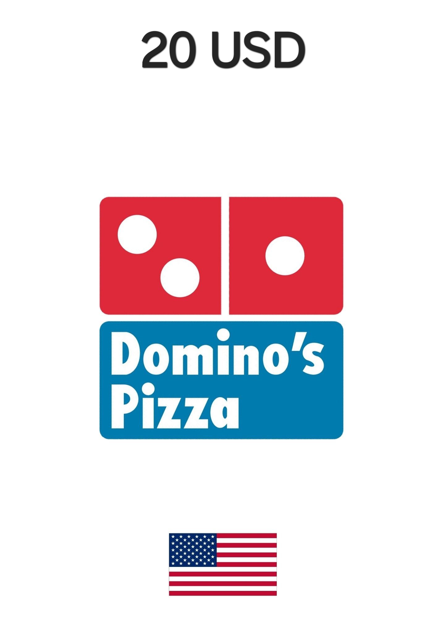 Dominos USA 20 USD Gift Card cover image