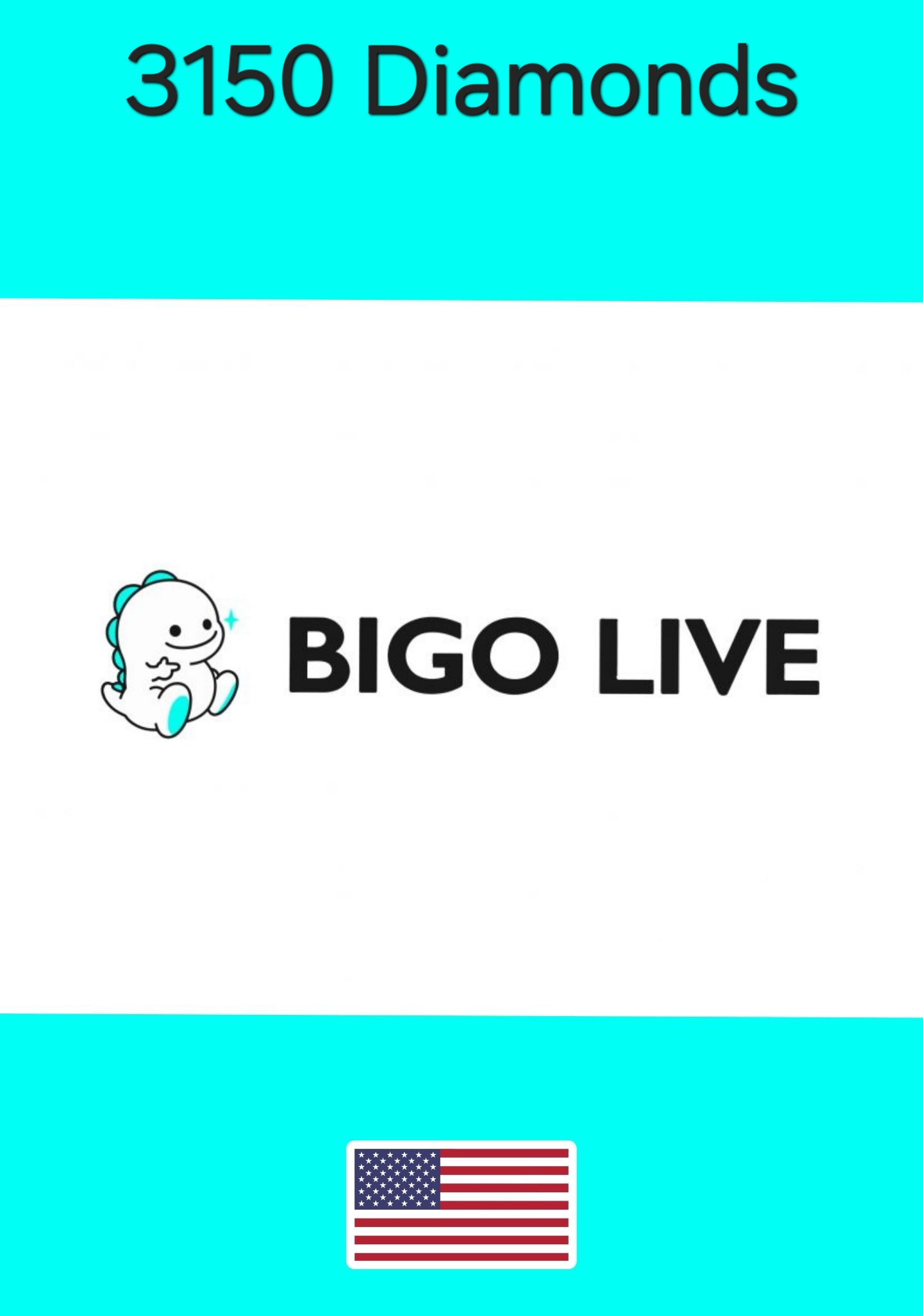 USA Bigo Live Diamonds 3150 Gift Card cover image