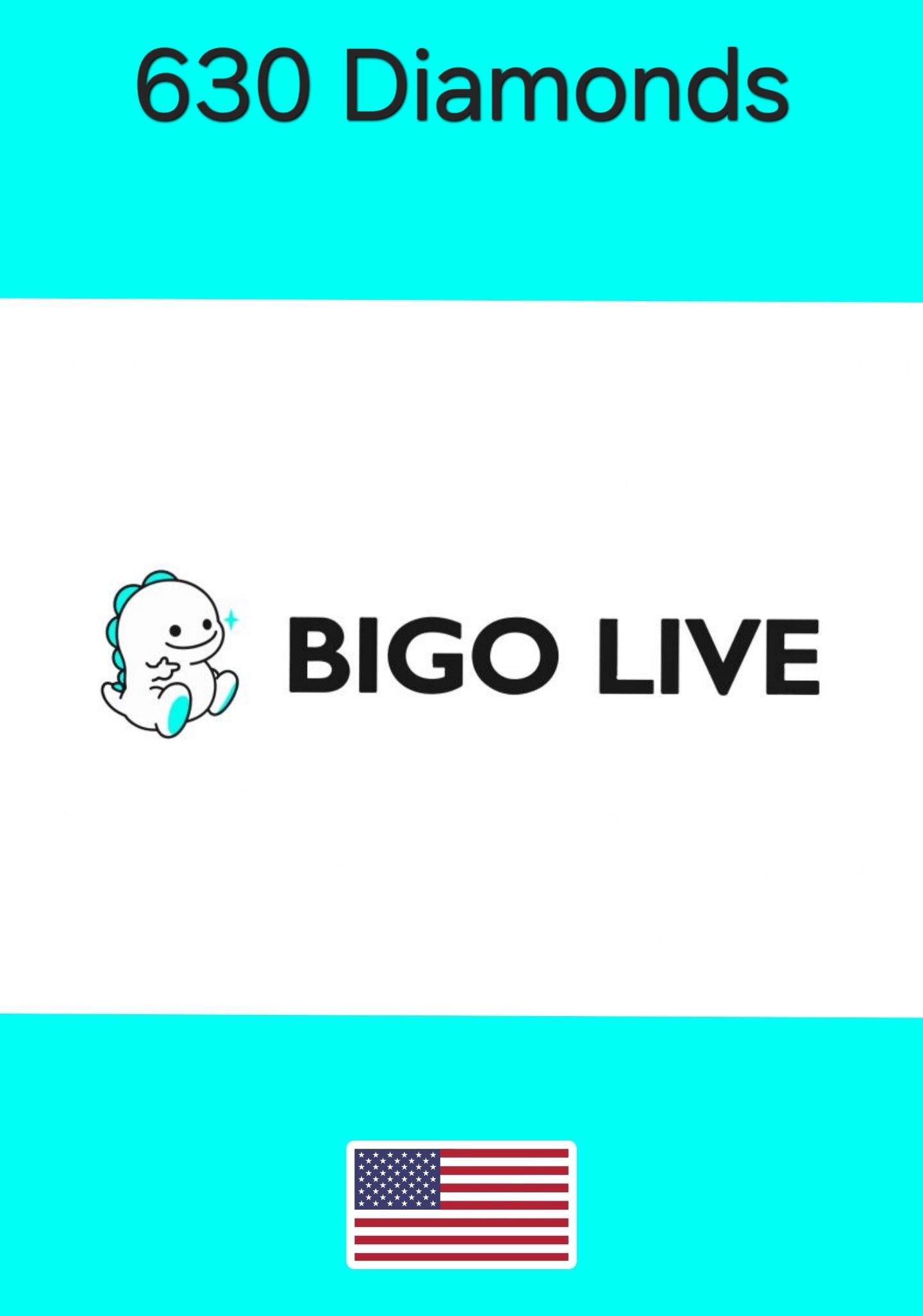 USA Bigo Live Diamonds 630 Gift Card cover image