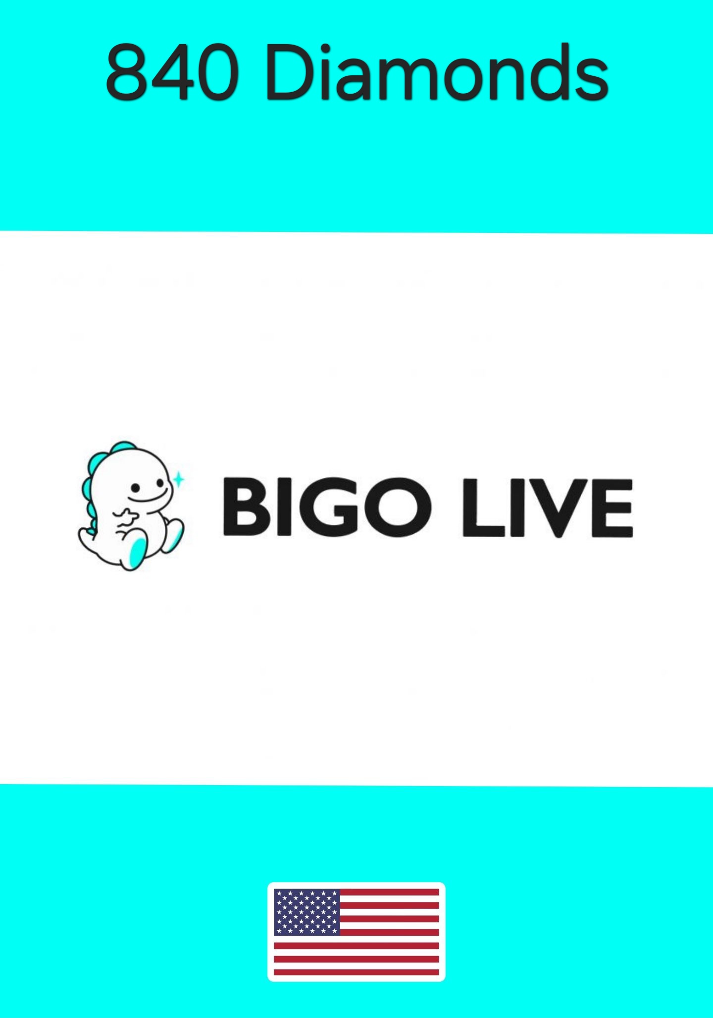 USA Bigo Live Diamonds 840 Gift Card cover image
