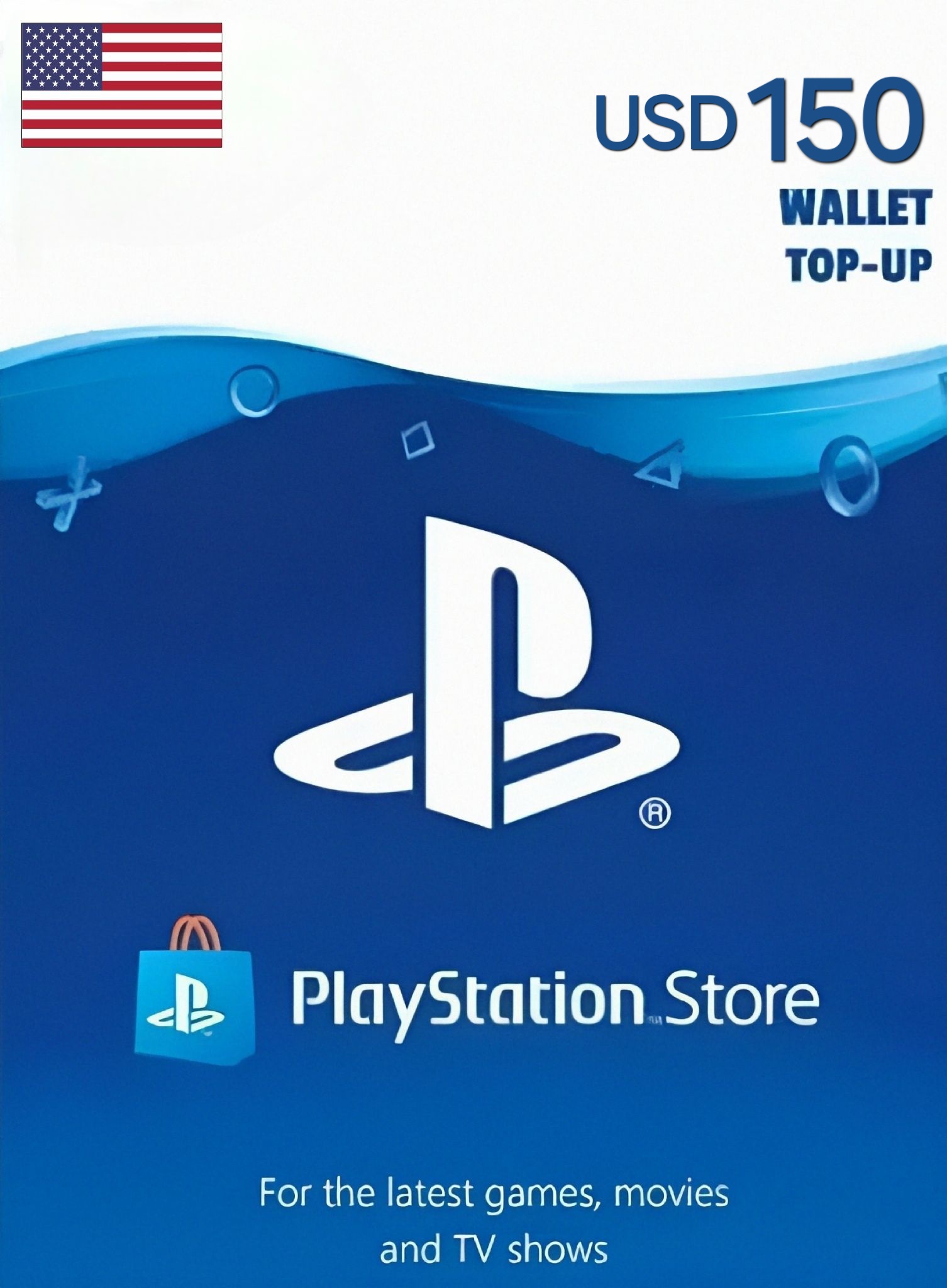 USA PSN 150 USD Gift Card cover image