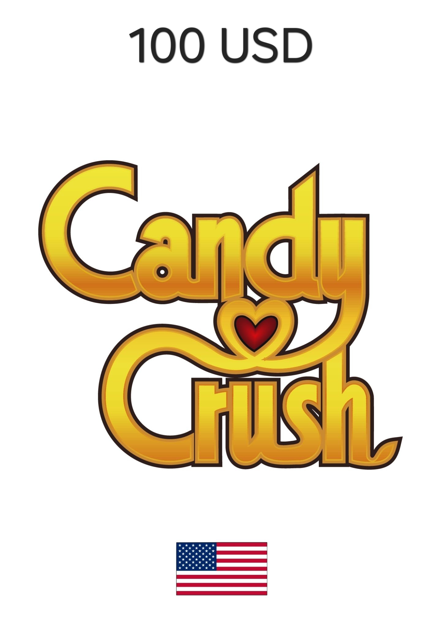 USA Candy Crush 100 USD Gift Card cover image