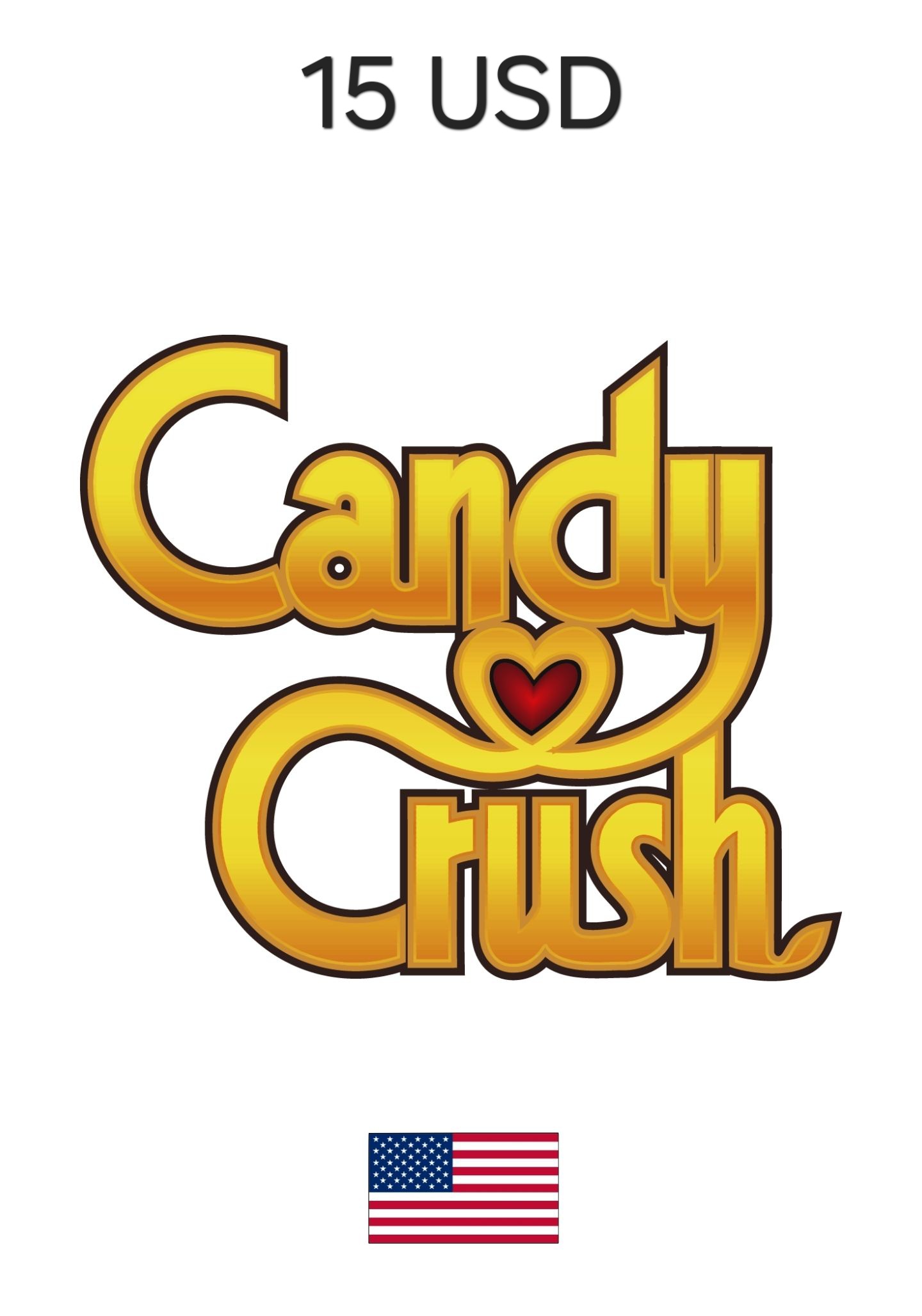 USA Candy Crush 15 USD Gift Card cover image