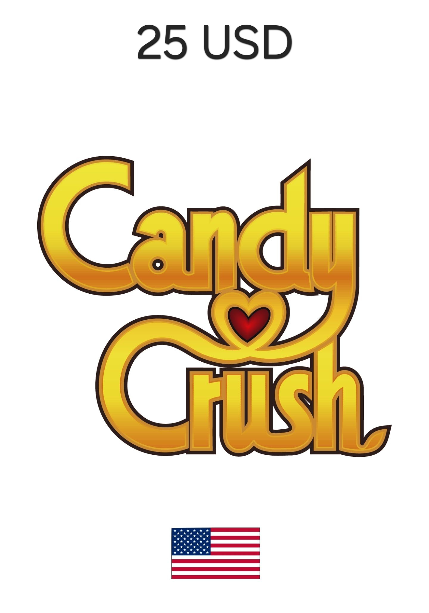 USA Candy Crush 25 USD Gift Card cover image