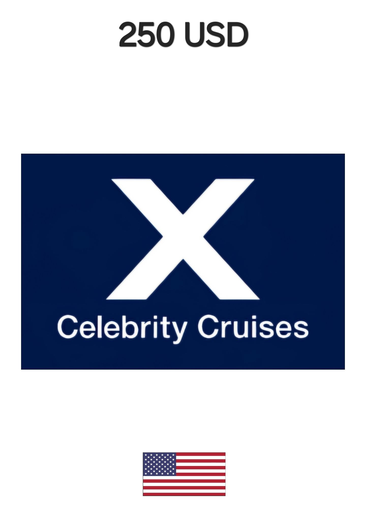 USA Celebrity Cruises 250 USD Gift Card cover image