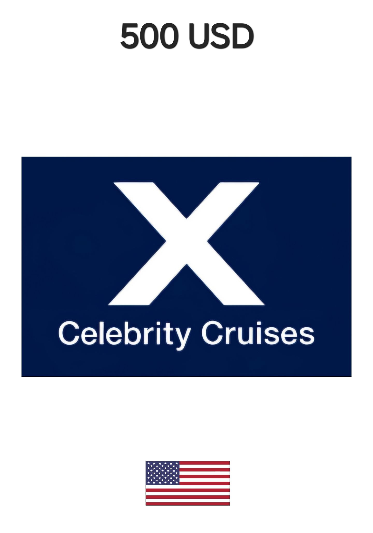 USA Celebrity Cruises 500 USD Gift Card cover image