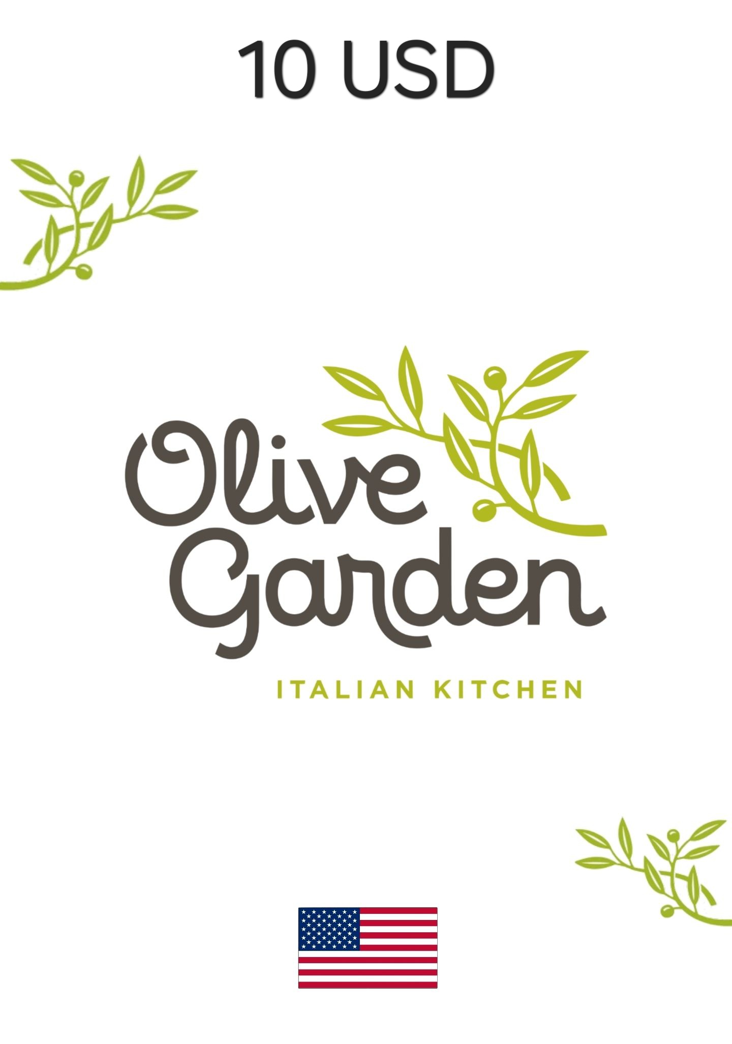 USA Olive Garden 10 USD Gift Card cover image