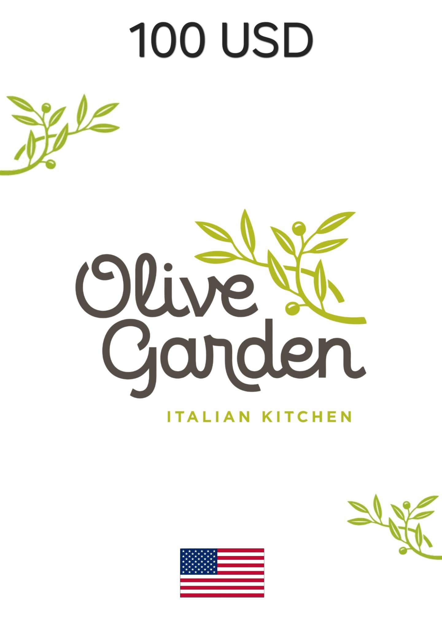 USA Olive Garden 100 USD Gift Card cover image