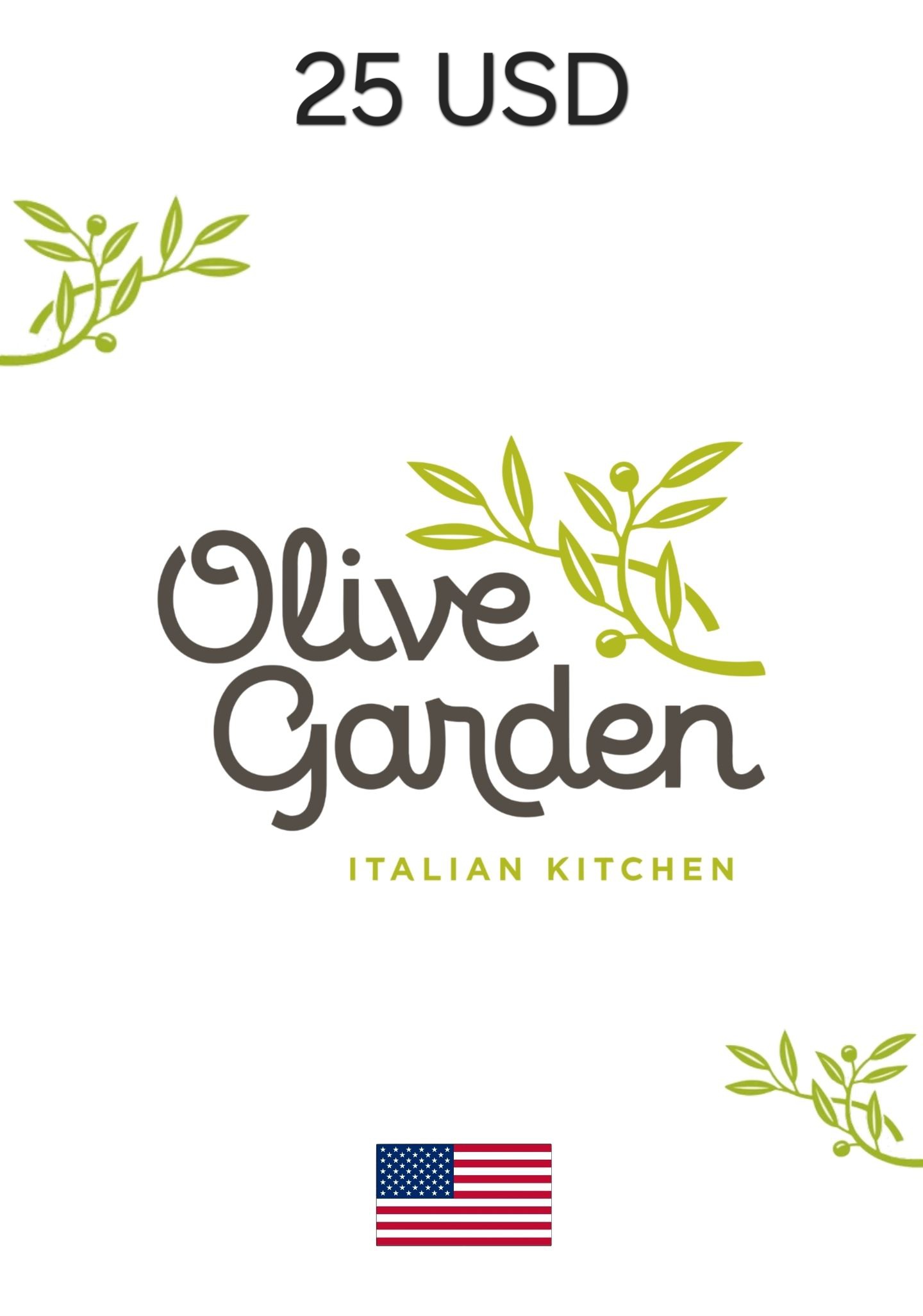 USA Olive Garden 25 USD Gift Card cover image