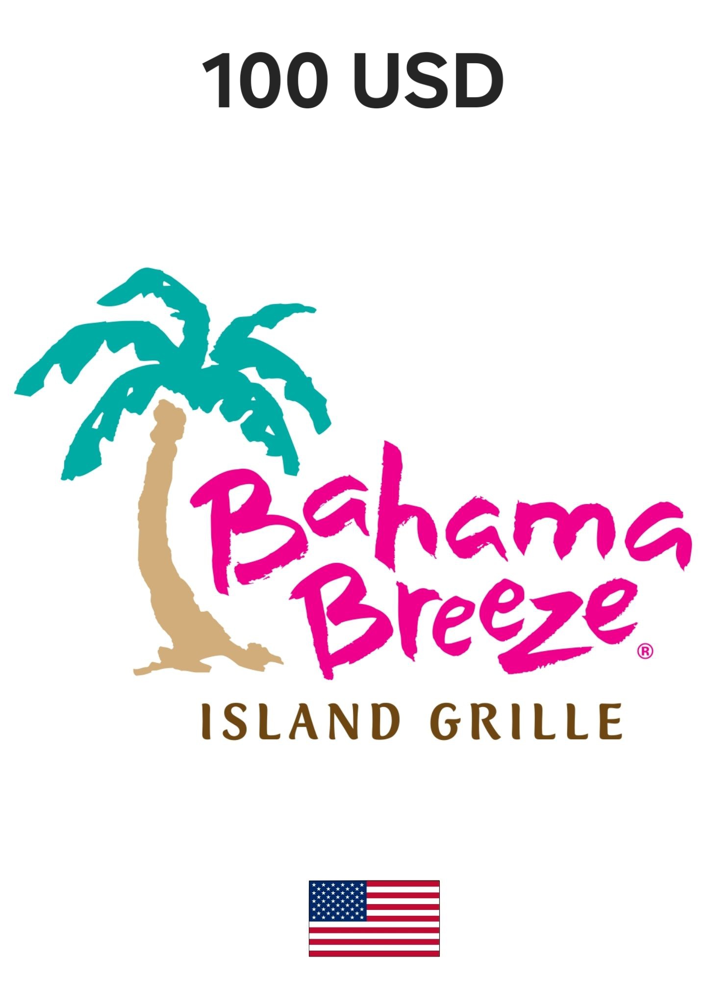 USA Bahama Breeze 100 USD Gift Card cover image