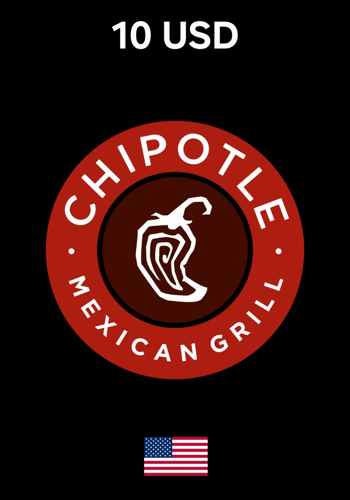 USA Chipotle 10 USD Gift Card cover image