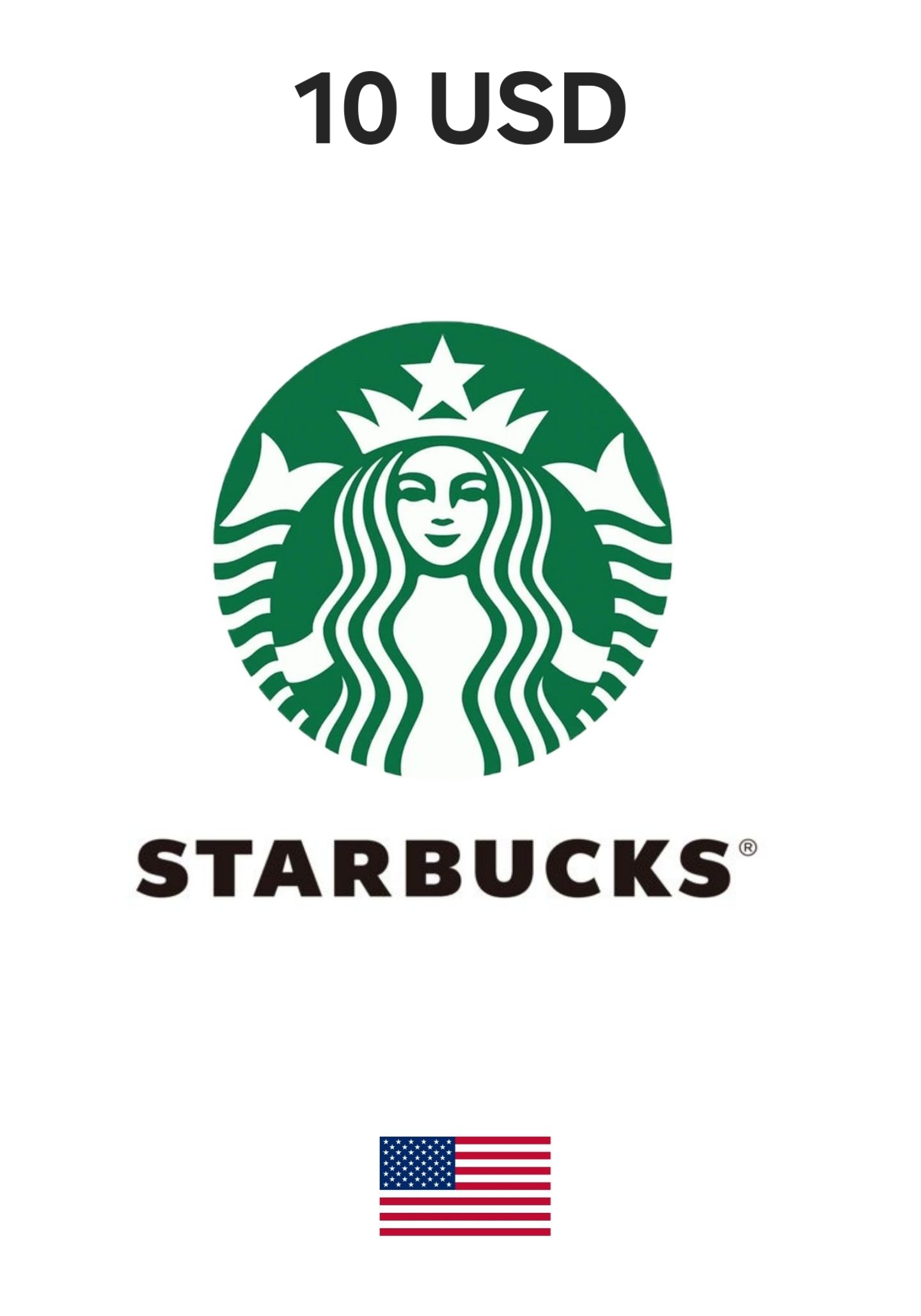 USA Starbucks 10 USD Gift Card cover image