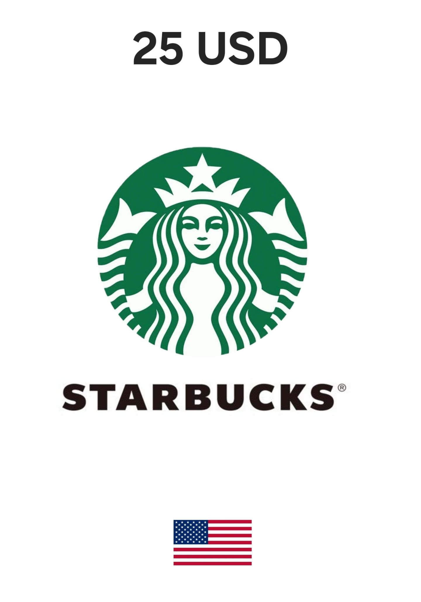 USA Starbucks 25 USD Gift Card cover image