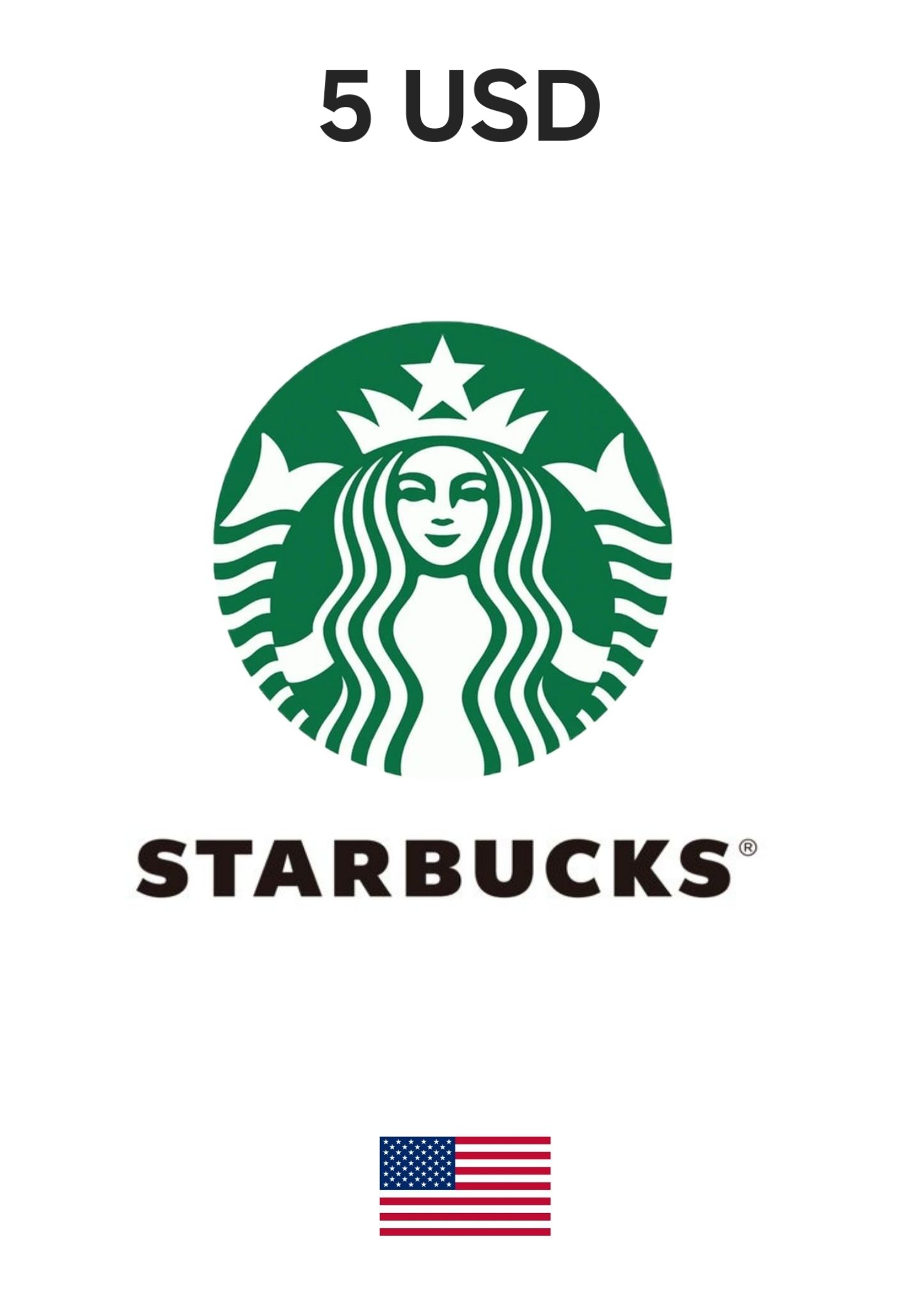 USA Starbucks 5 USD Gift Card cover image