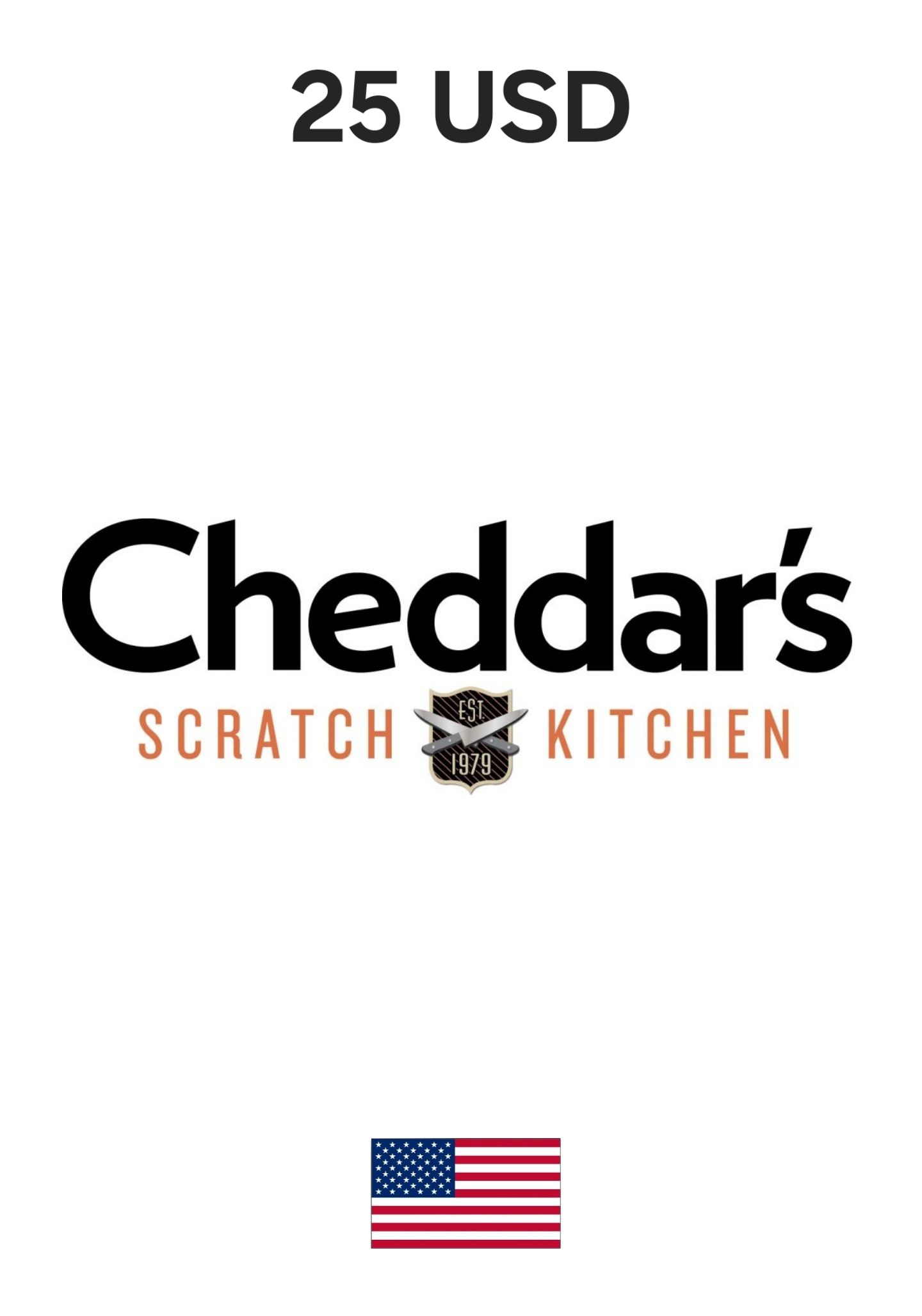 USA Cheddar's Scratch Kitchen 25 USD Gift Card cover image