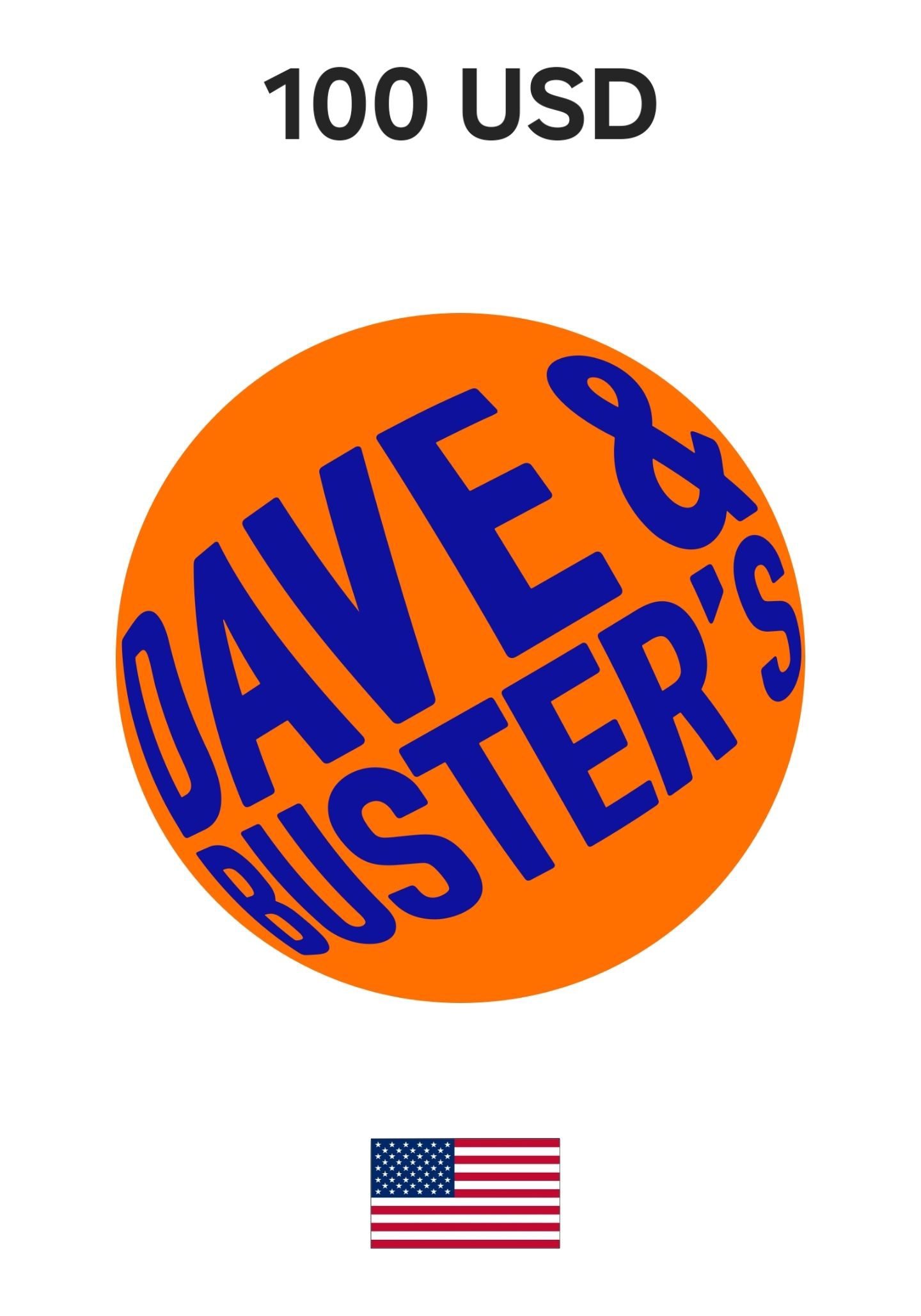 USA Dave & Busters 100 USD Gift Card cover image