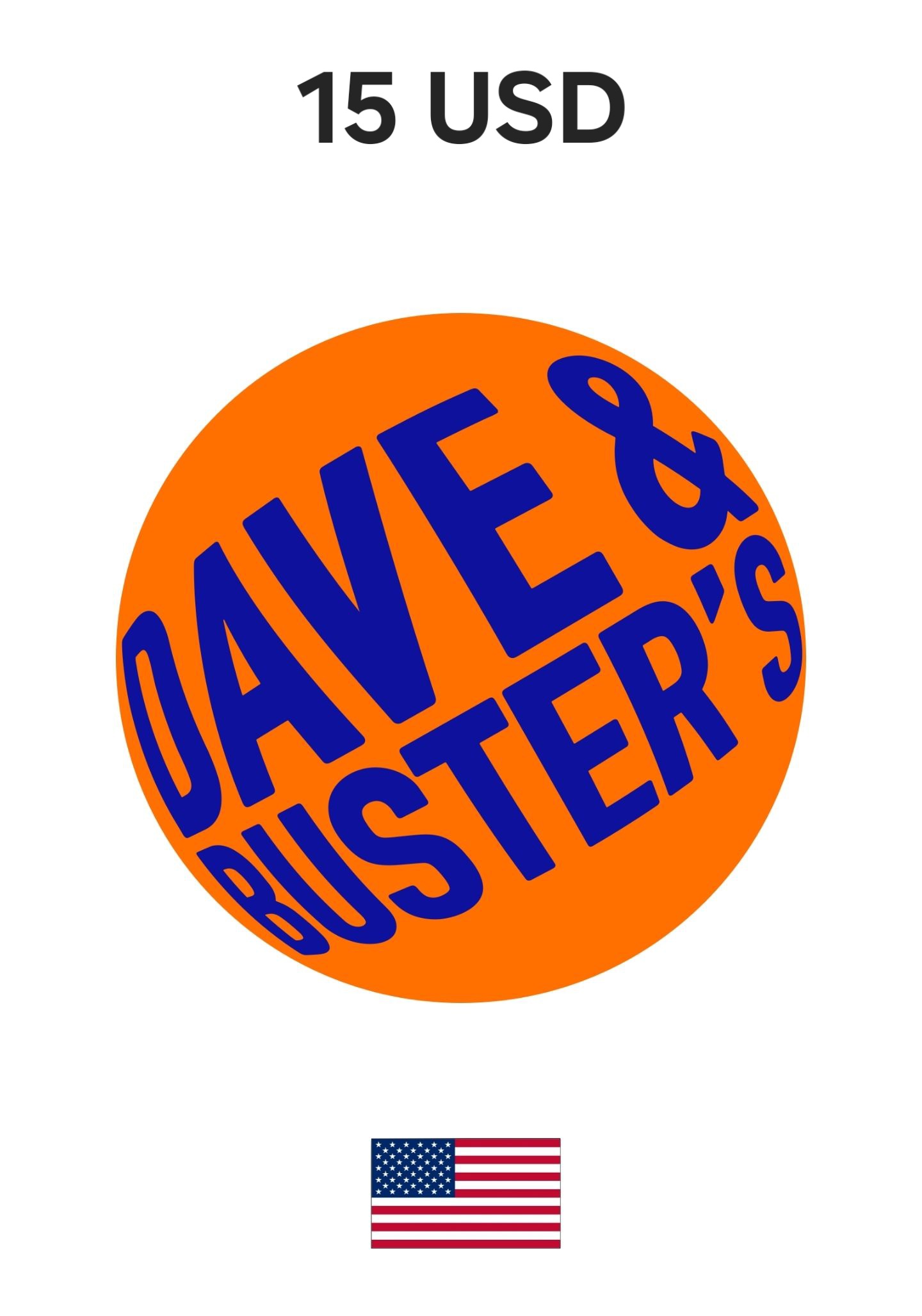 USA Dave & Busters 15 USD Gift Card cover image