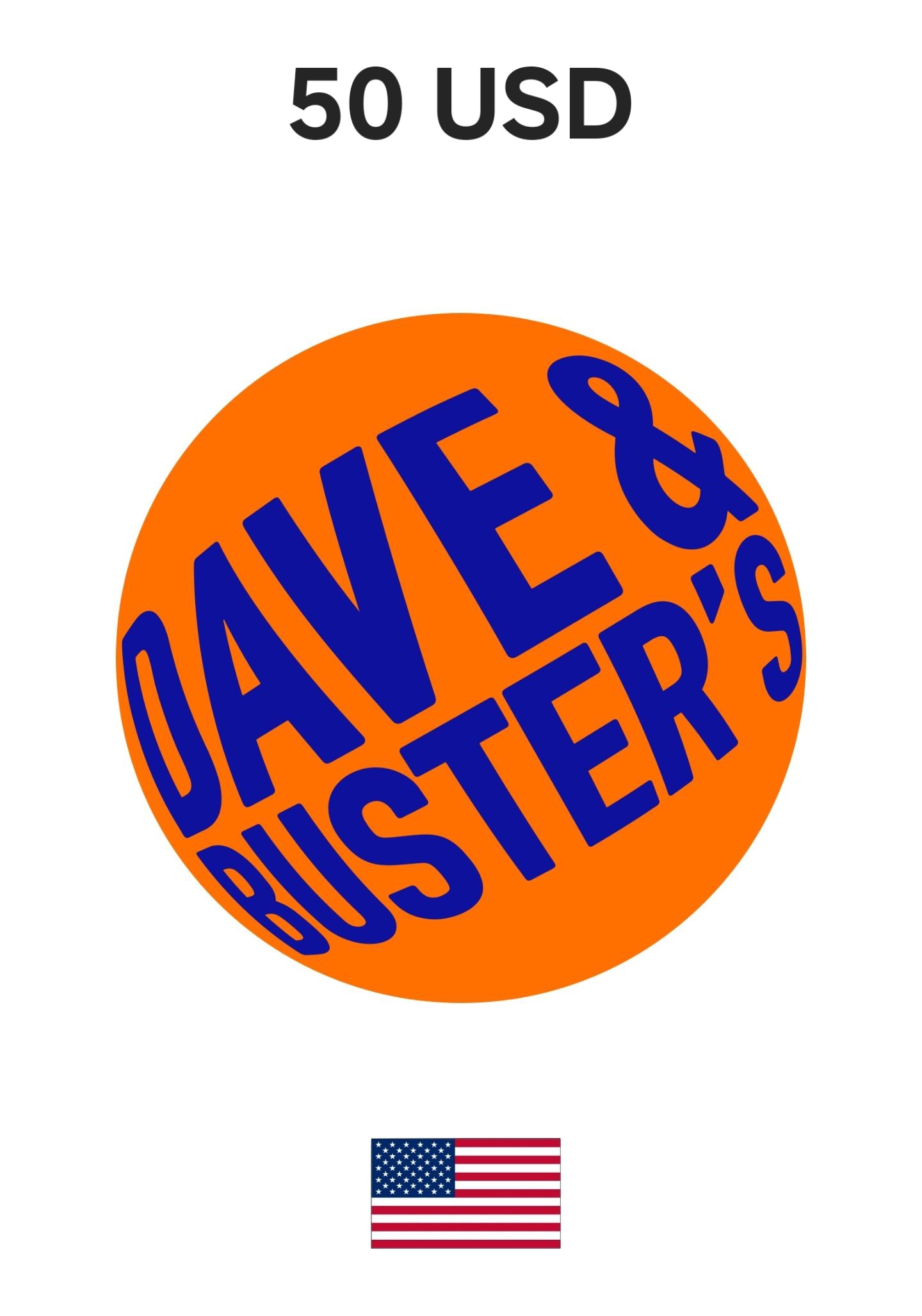 USA Dave & Busters 50 USD Gift Card cover image