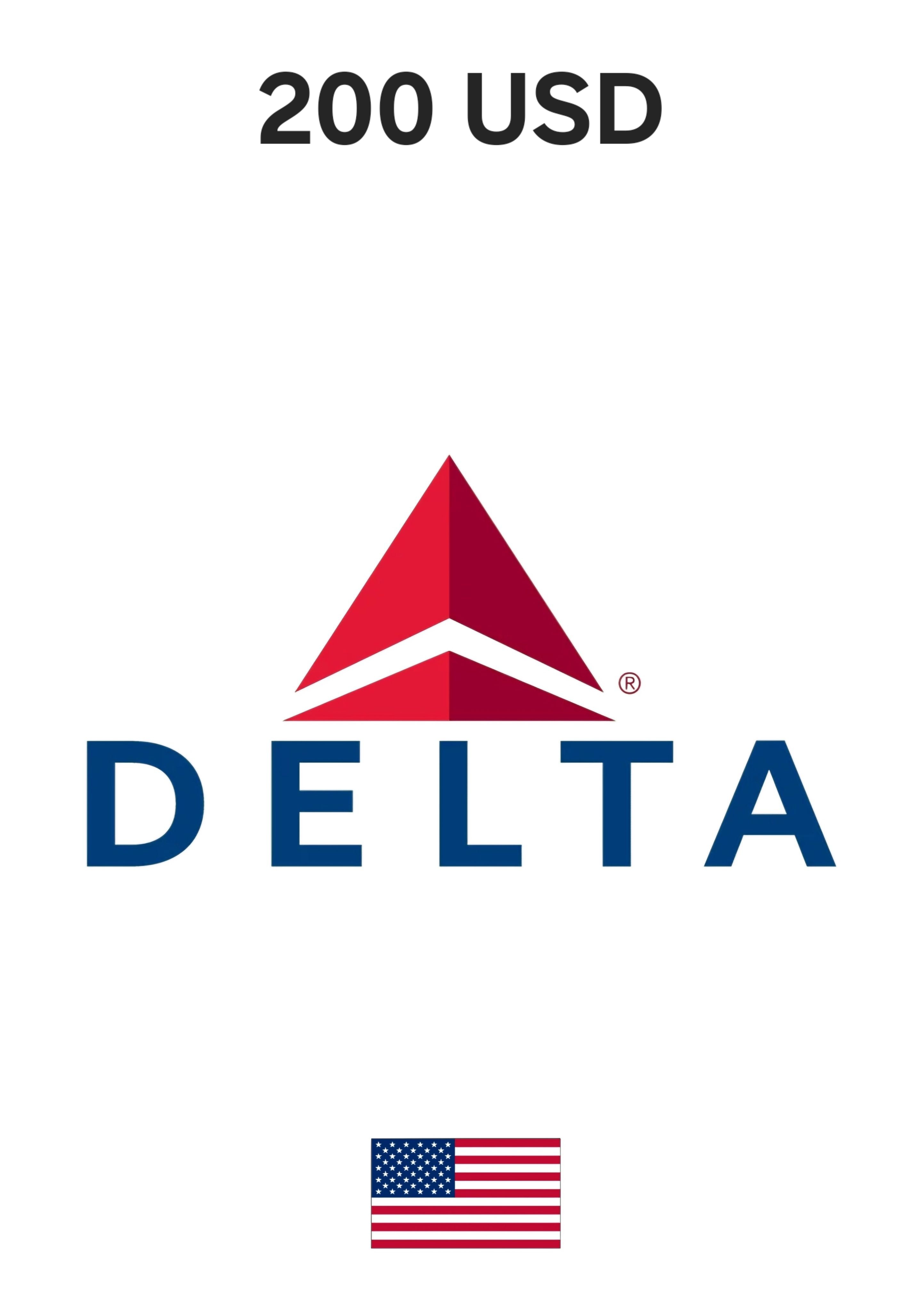 USA Delta Air Lines 200 USD Gift Card cover image