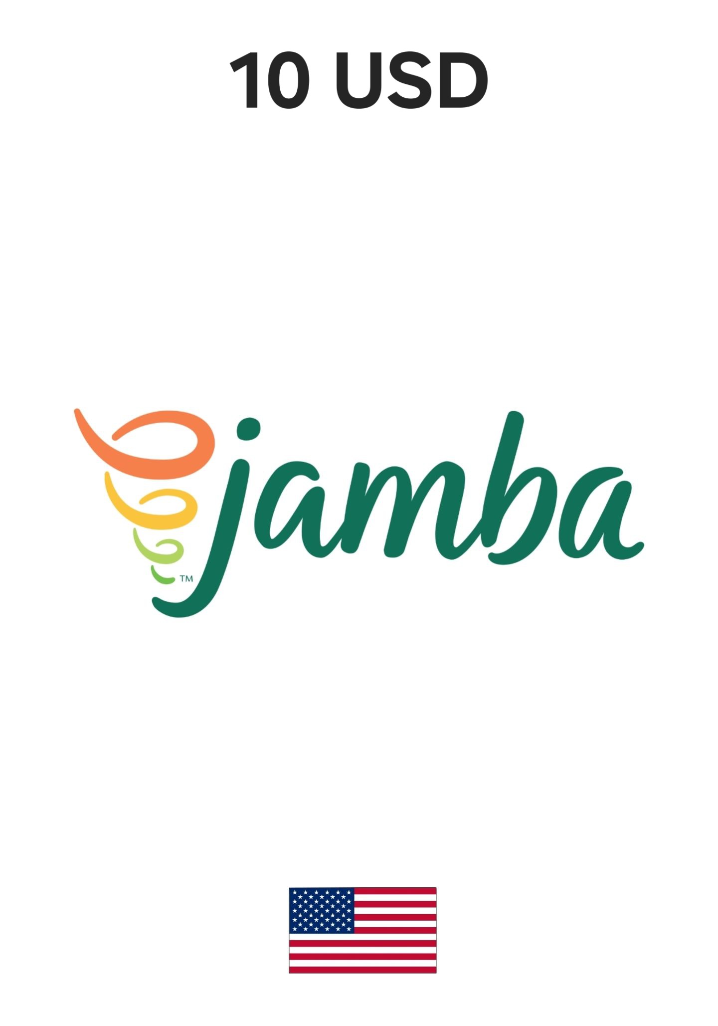 USA Jamba Juice 10 USD Gift Card cover image