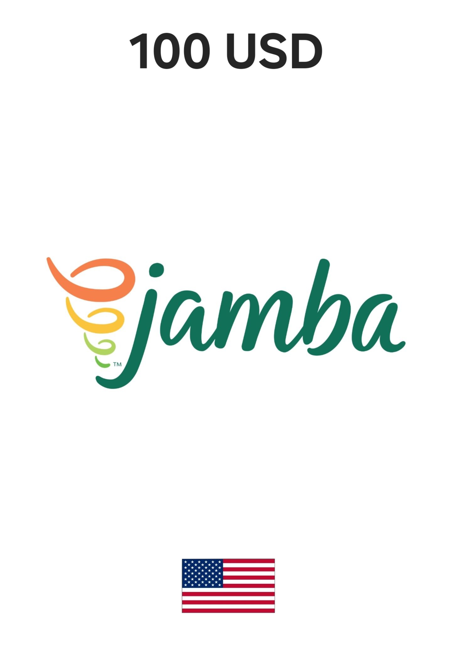 USA Jamba Juice 100 USD Gift Card cover image